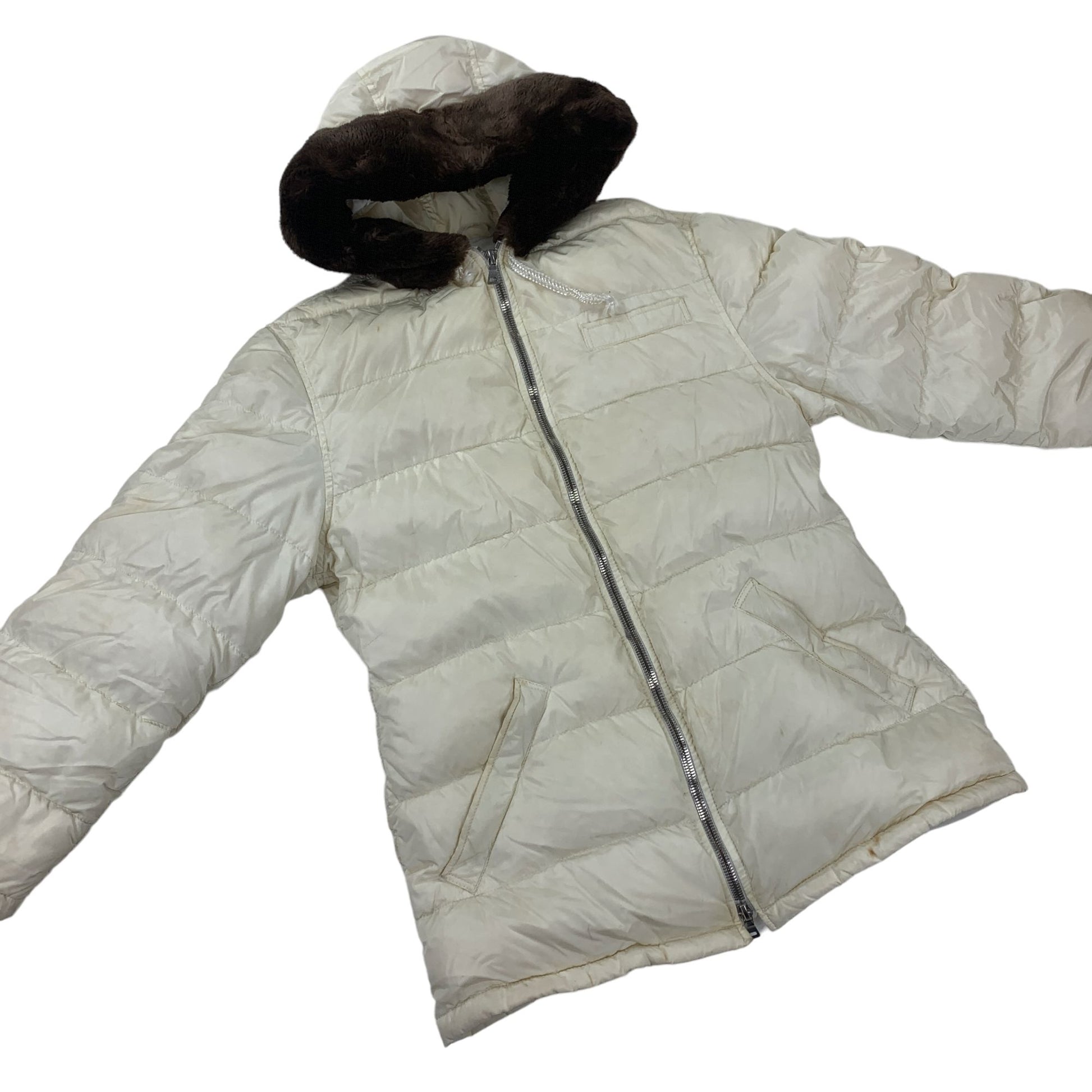 90s Prada Puffer Jacket - Women M Padded Down Vintage outdoor coat Designer Puffer Prada coat outerwear pufferseason second hand vintage shop österreich germany deutschland angebot daunenjacke winterjacke jacke