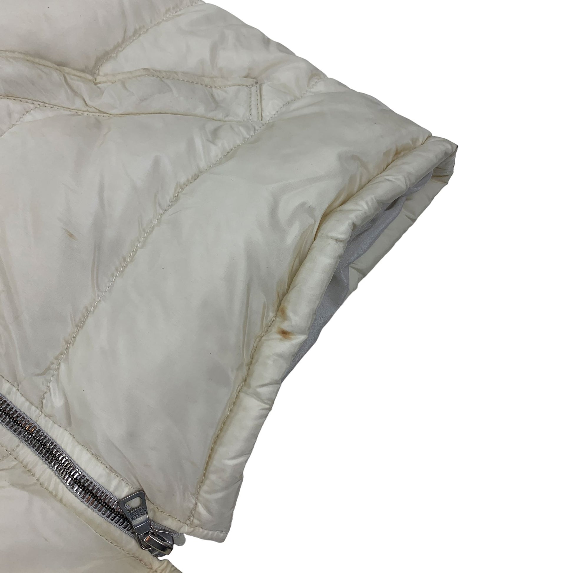 90s Prada Puffer Jacket - Women M Padded Down Vintage outdoor coat Designer Puffer Prada coat outerwear pufferseason second hand vintage shop österreich germany deutschland angebot daunenjacke winterjacke jacke