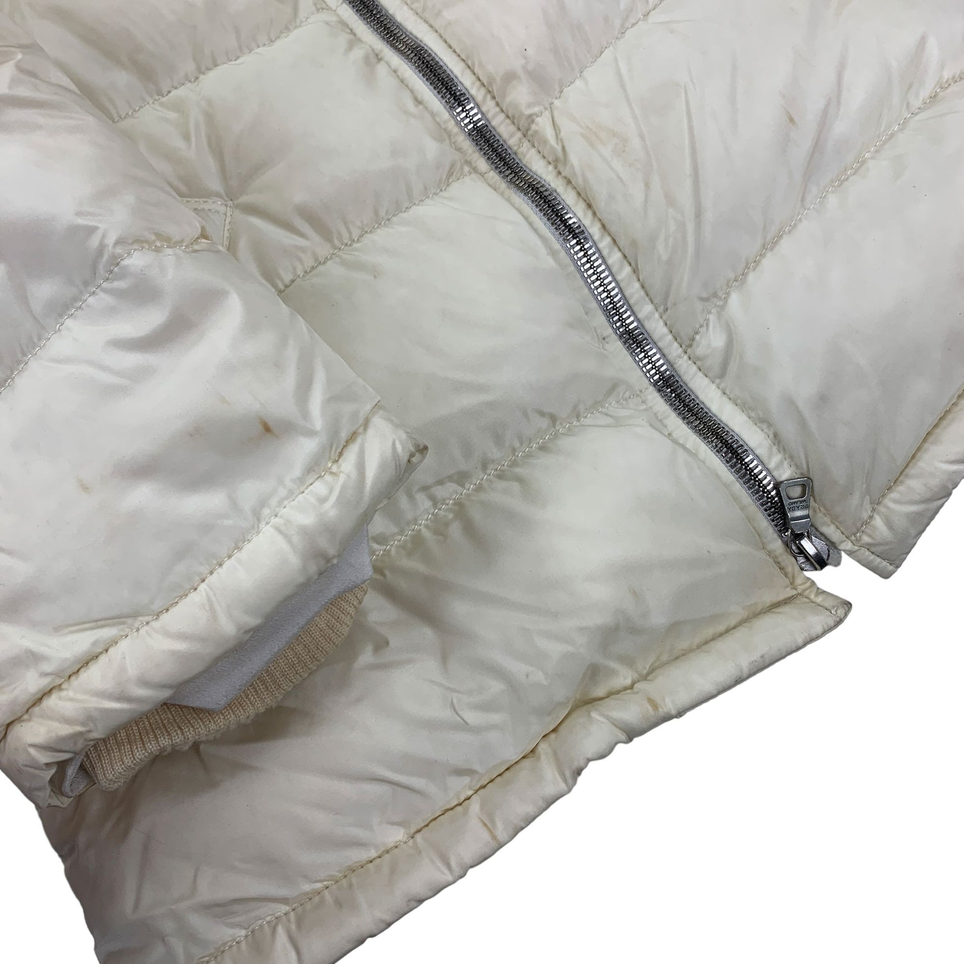 90s Prada Puffer Jacket - Women M Padded Down Vintage outdoor coat Designer Puffer Prada coat outerwear pufferseason second hand vintage shop österreich germany deutschland angebot daunenjacke winterjacke jacke