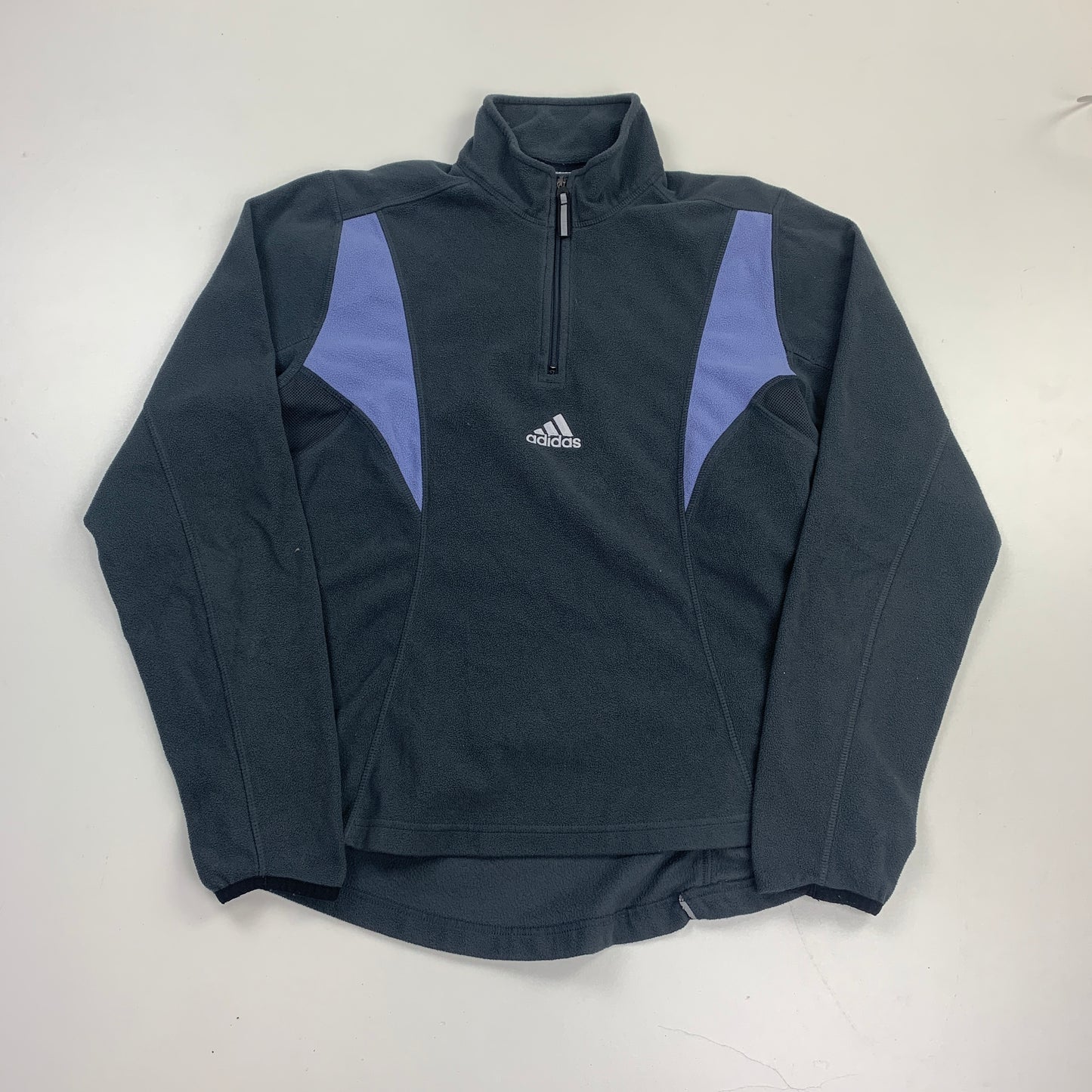 Adidas Quarter Zip Fleece Sweater (Center Logo) - S