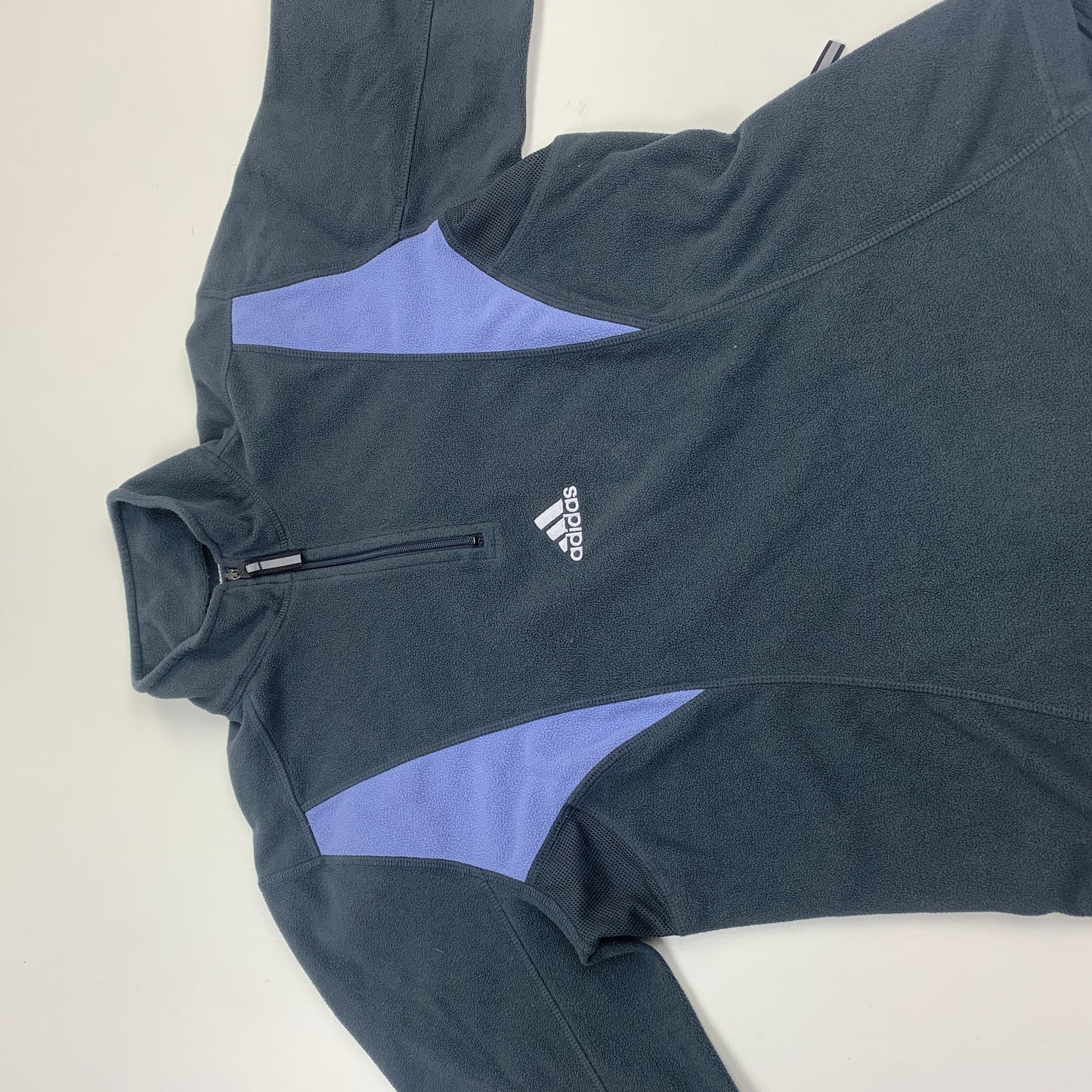 Adidas Quarter Zip Fleece Sweater (Center Logo) - S