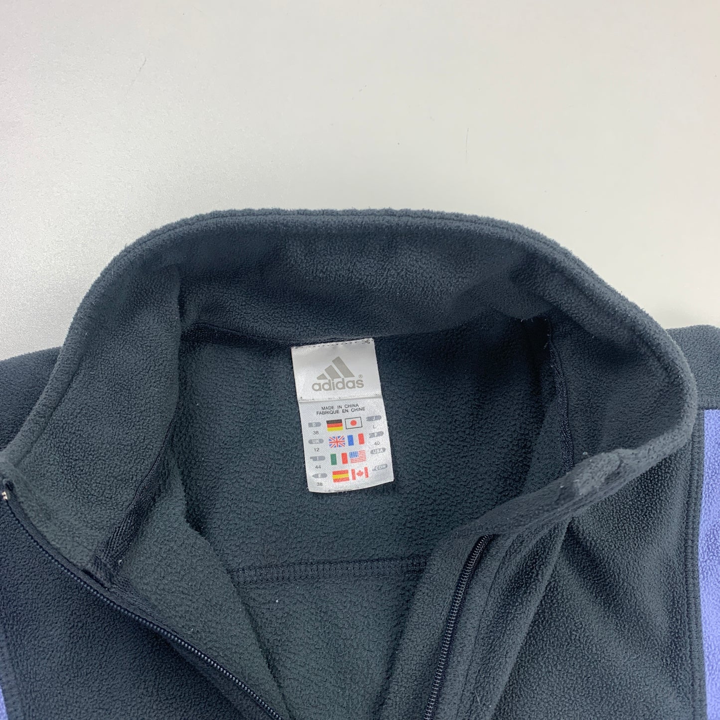 Adidas Quarter Zip Fleece Sweater (Center Logo) - S