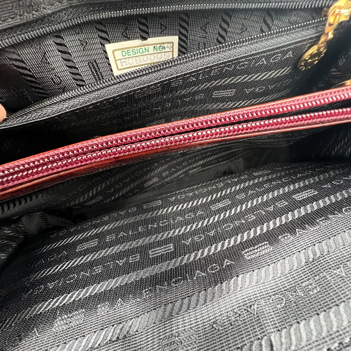 Vintage Balenciaga Paris Burgundy Bag Handle Handtasche