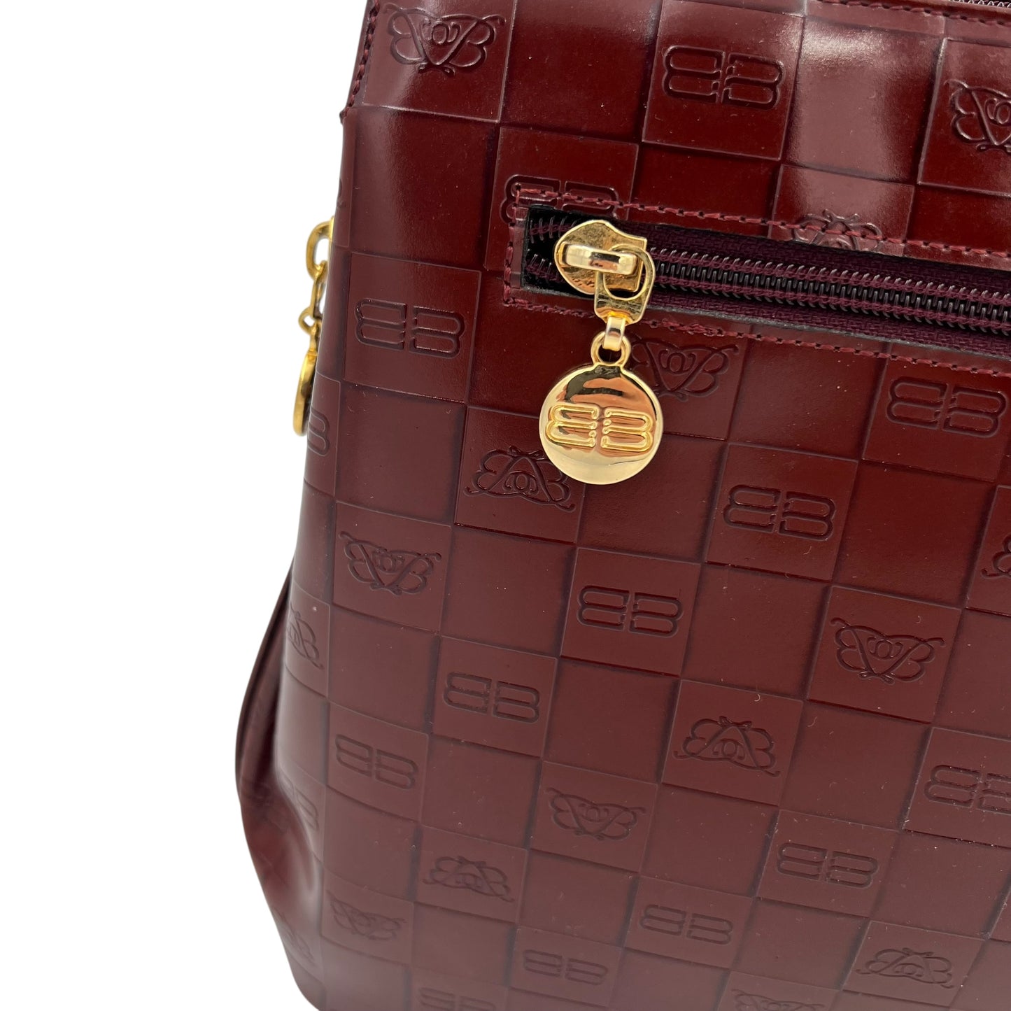 Vintage Balenciaga Paris Burgundy Bag Handle Handtasche