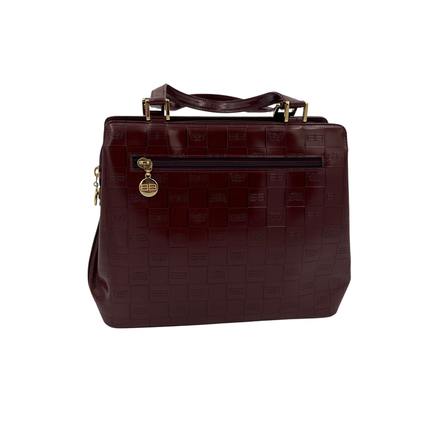 Vintage Balenciaga Paris Burgundy Bag Handle Handtasche