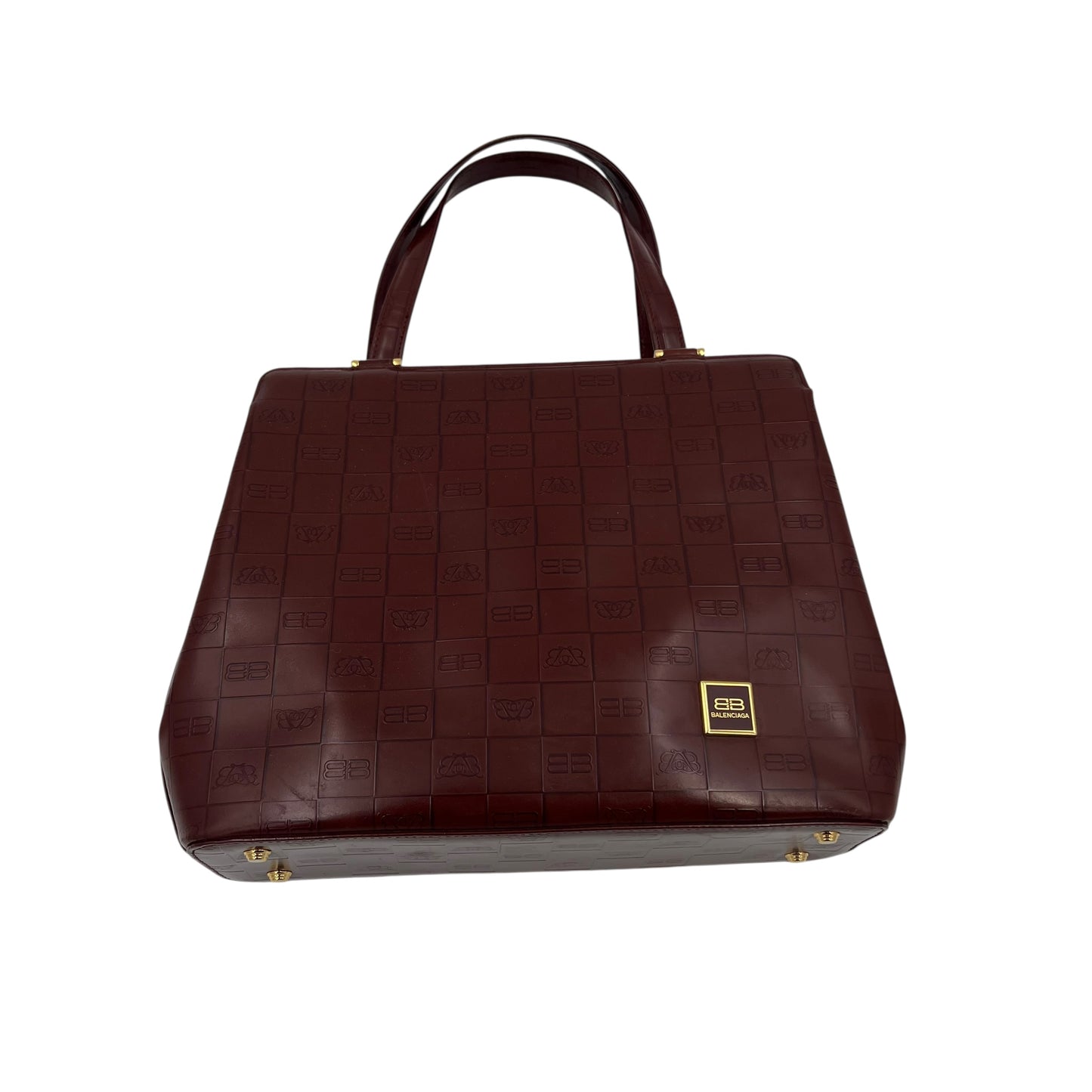 Vintage Balenciaga Paris Burgundy Bag Handle Handtasche