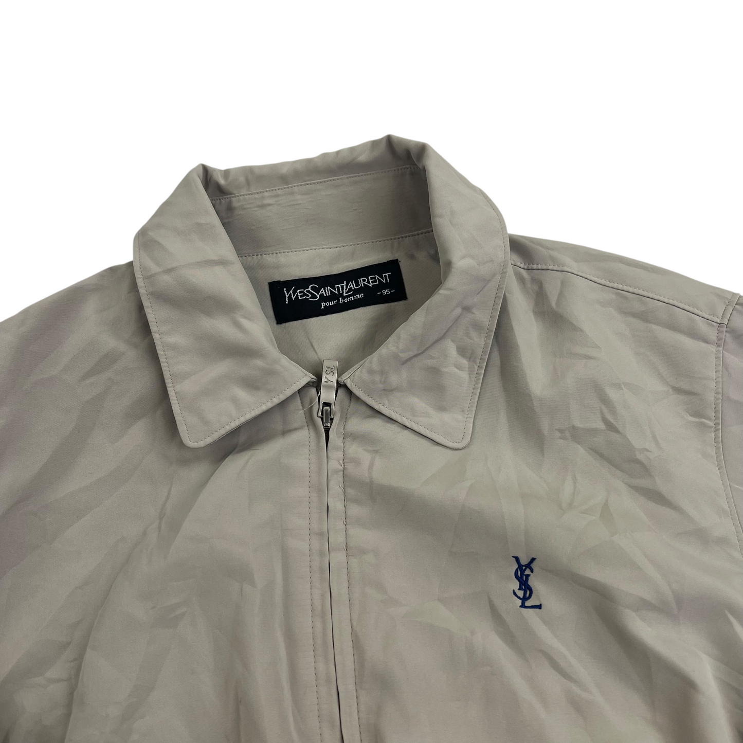 YSL Yves Saint Lauren Windbreaker Harrington Crop Top - S