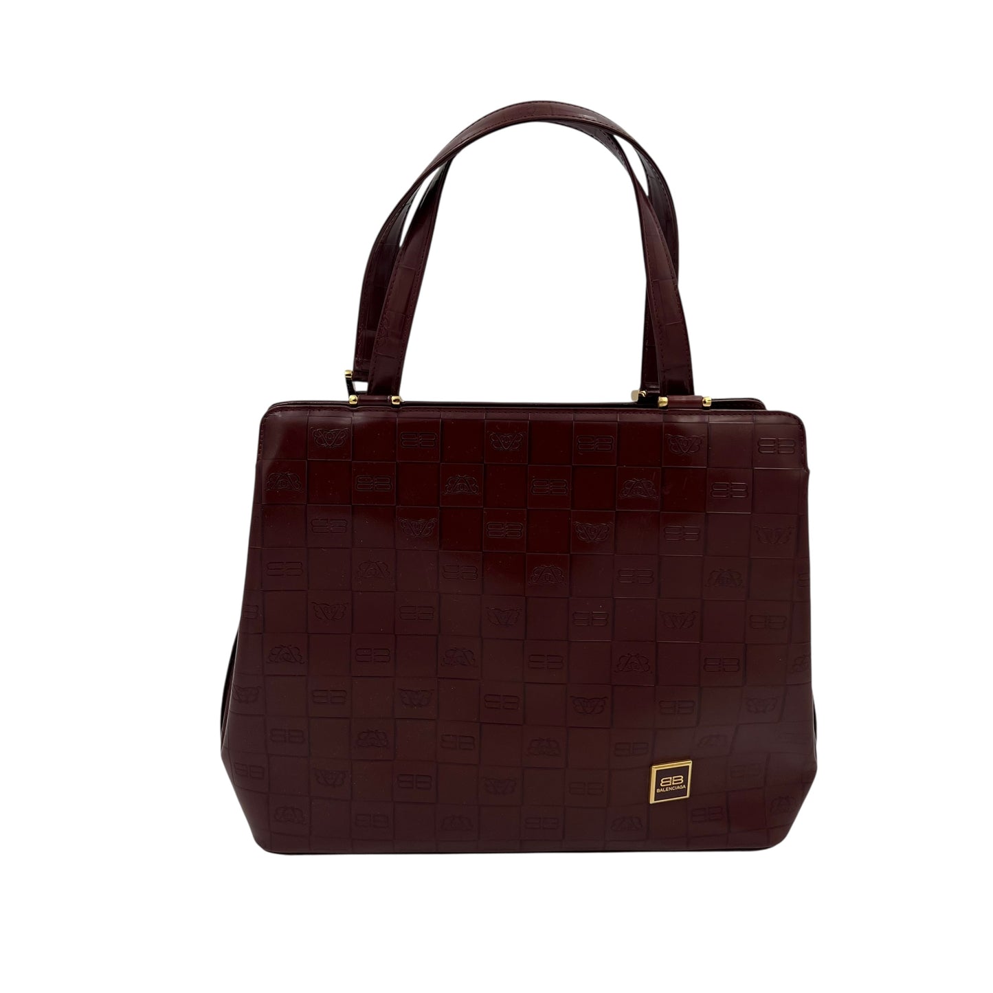 Vintage Balenciaga Paris Burgundy Bag Handle Handtasche