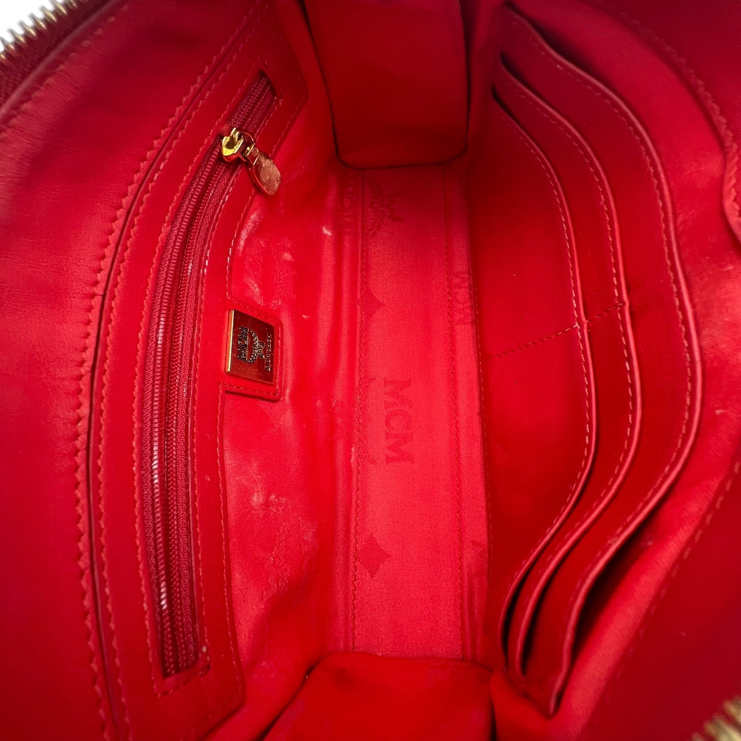 MCM Mini Visetos Evening Handle Bag Handtasche