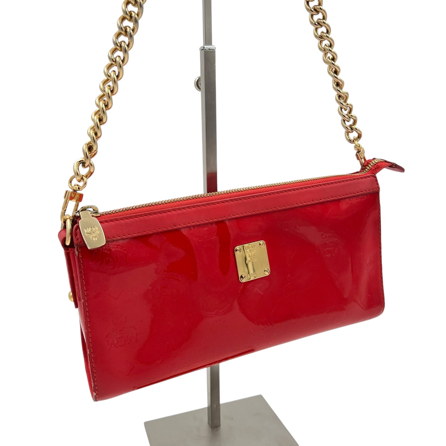 MCM Mini Visetos Evening Handle Bag Handtasche