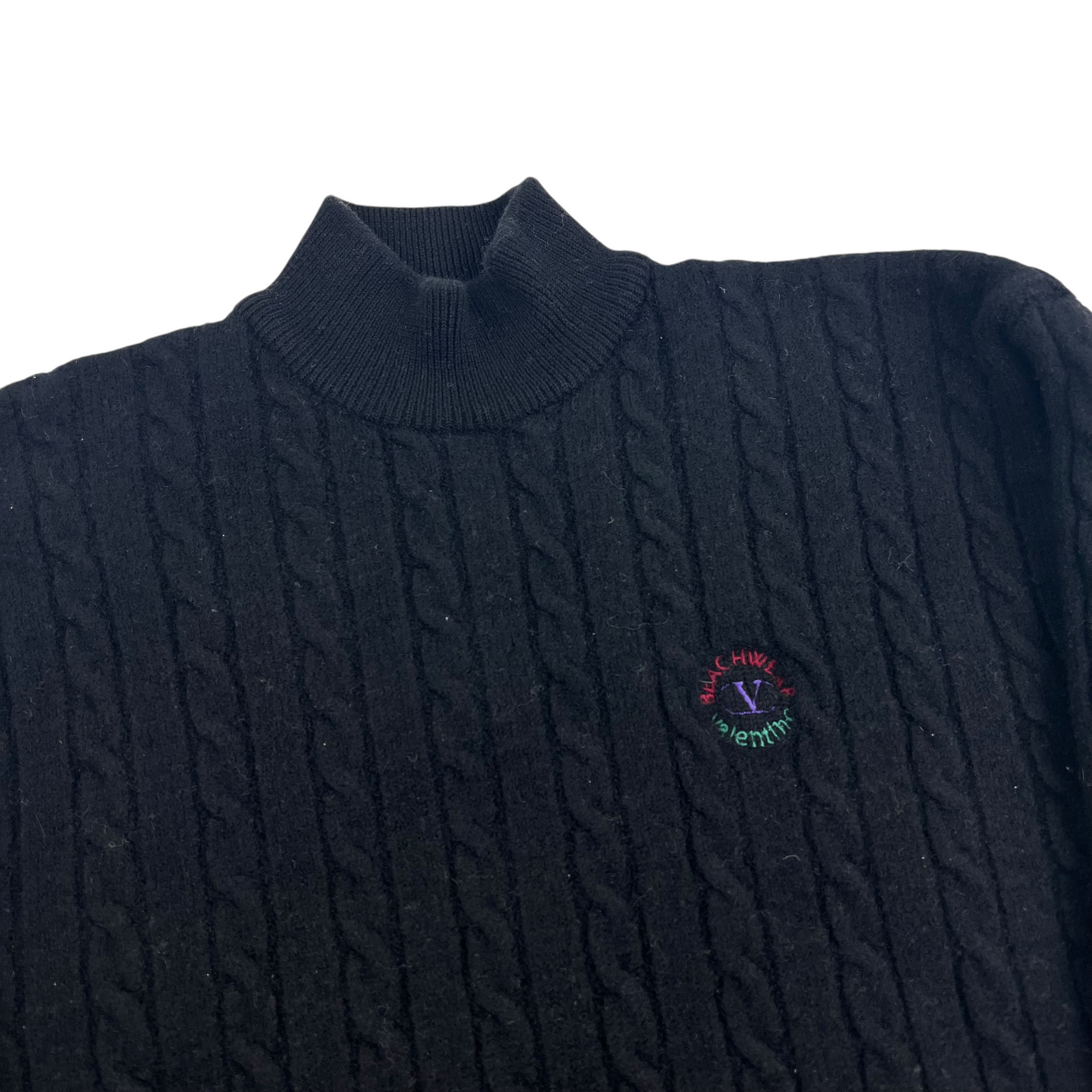 Valentino 90s Beachwear Wool Knit Sweater - Women L