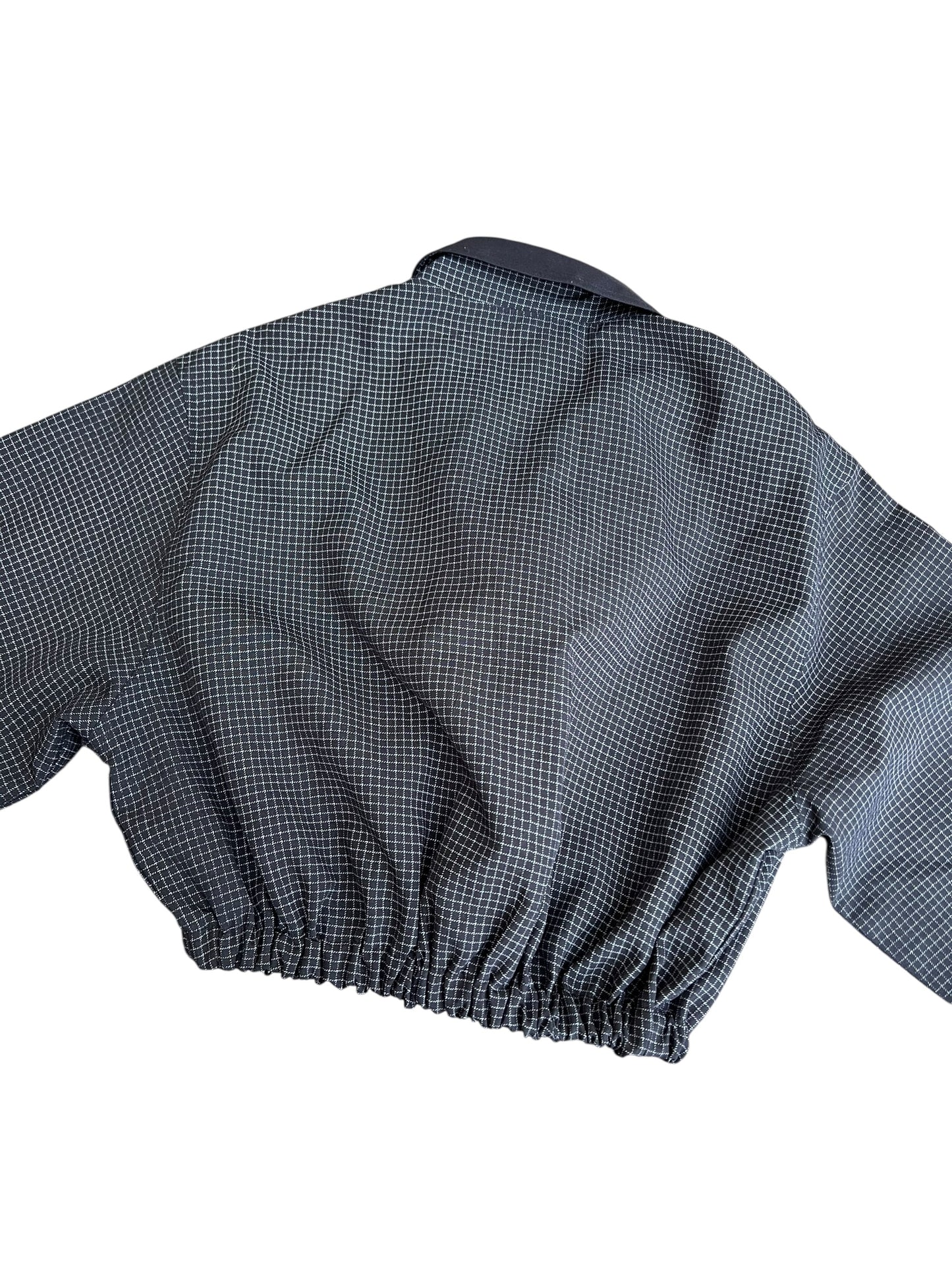 YSL Yves Saint Laurent Crop Top Harrington Windbreaker - Women M