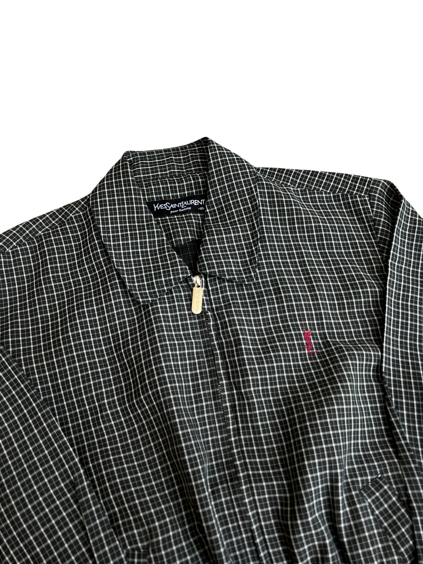 YSL Yves Saint Laurent Crop Top Harrington Windbreaker - Women M