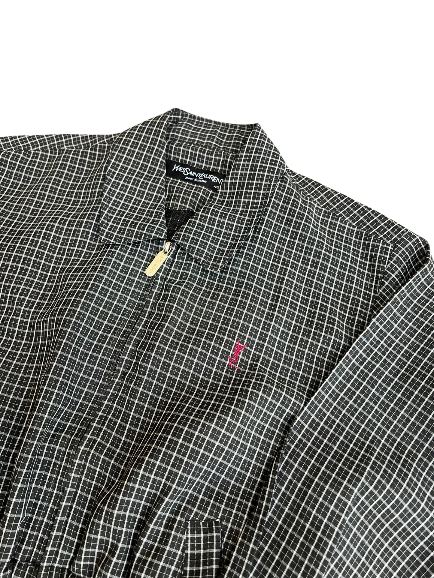 YSL Yves Saint Laurent Crop Top Harrington Windbreaker - Women M