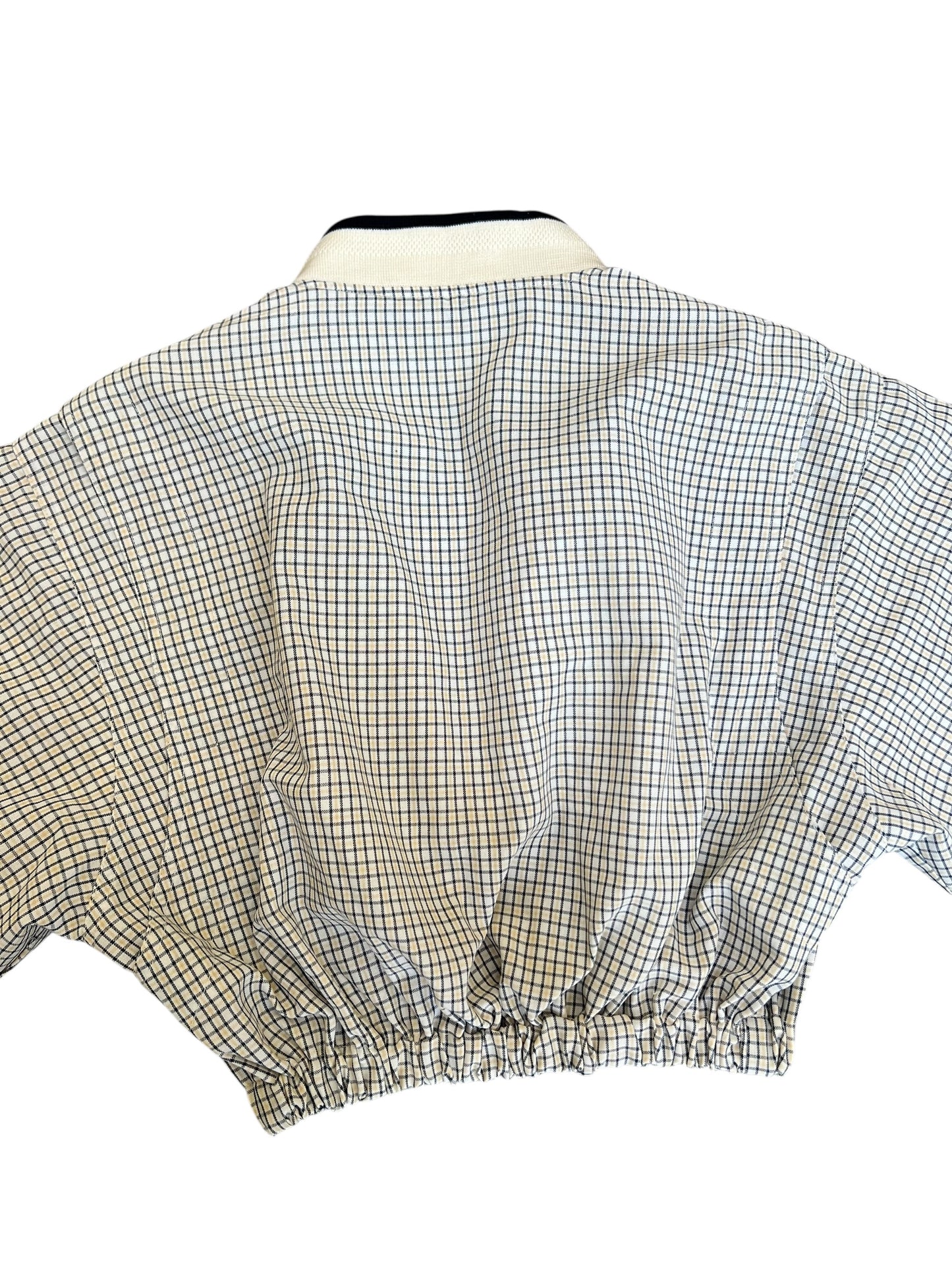 YSL Yves Saint Laurent Crop Top Harrington Windbreaker - Women M