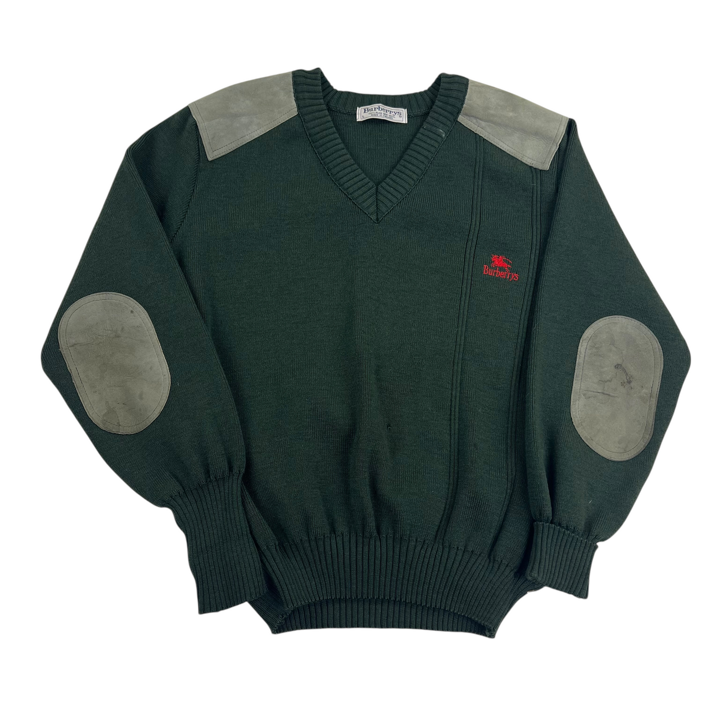 Burberry V-Neck Knit Sweater - XL