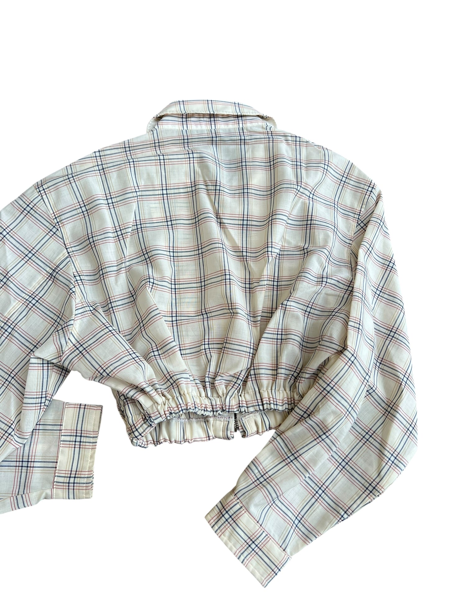 YSL Yves Saint Laurent Crop Top Harrington Windbreaker - Women M