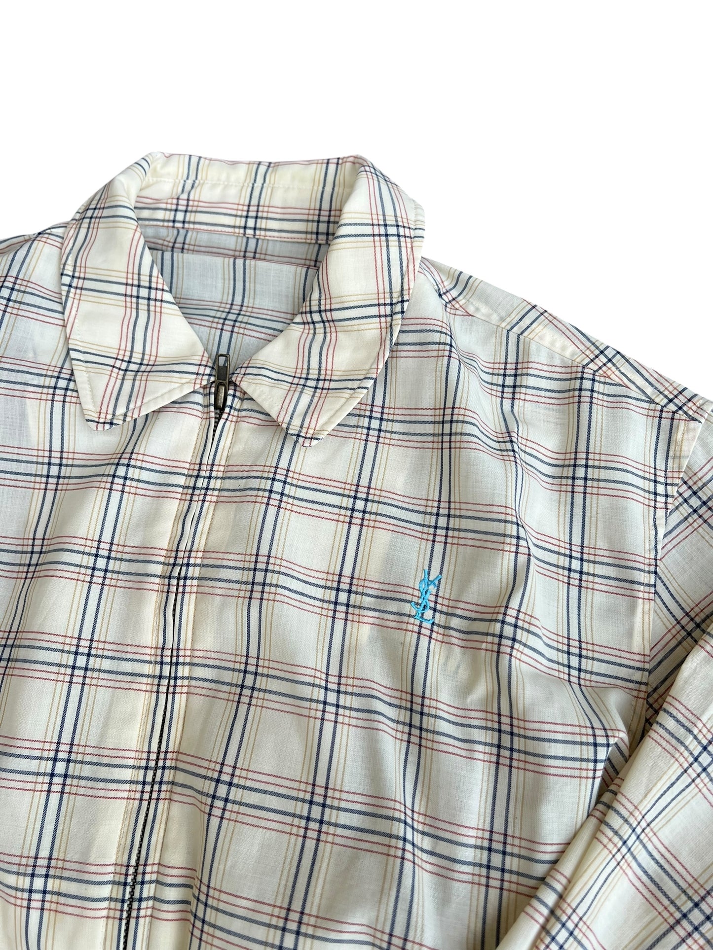 YSL Yves Saint Laurent Crop Top Harrington Windbreaker - Women M