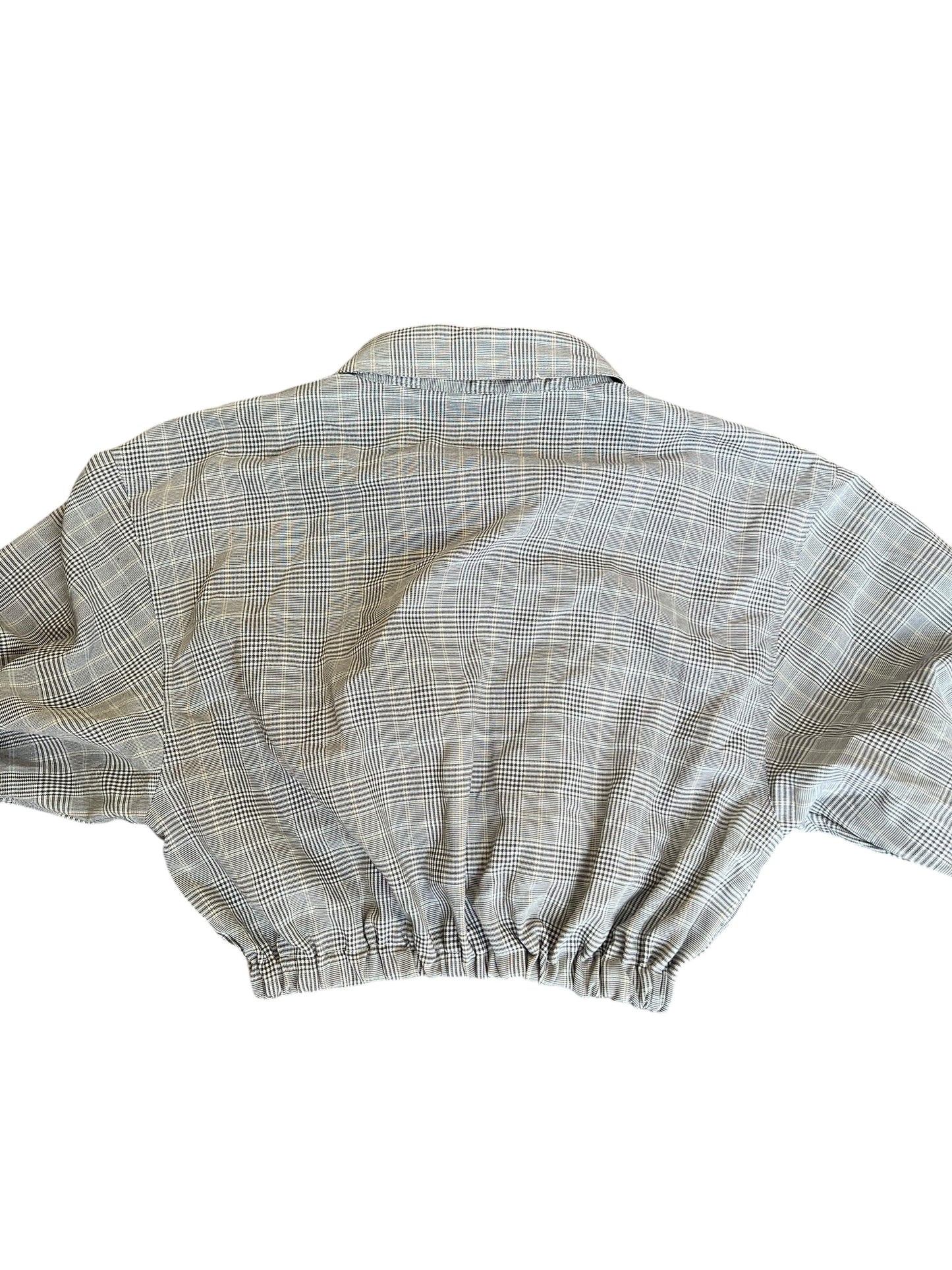 YSL Yves Saint Laurent Crop Top Harrington Windbreaker - Women M