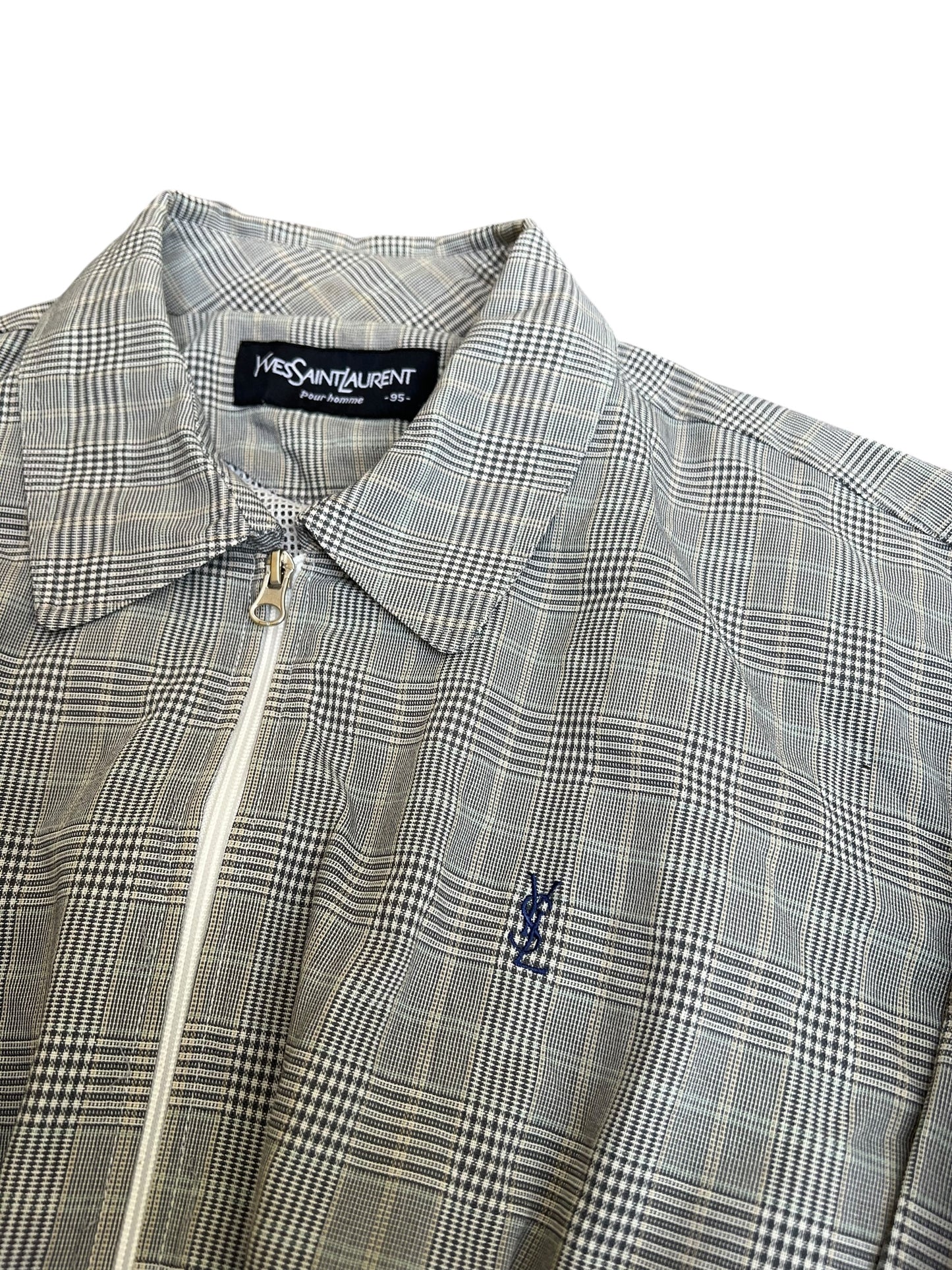 YSL Yves Saint Laurent Crop Top Harrington Windbreaker - Women M
