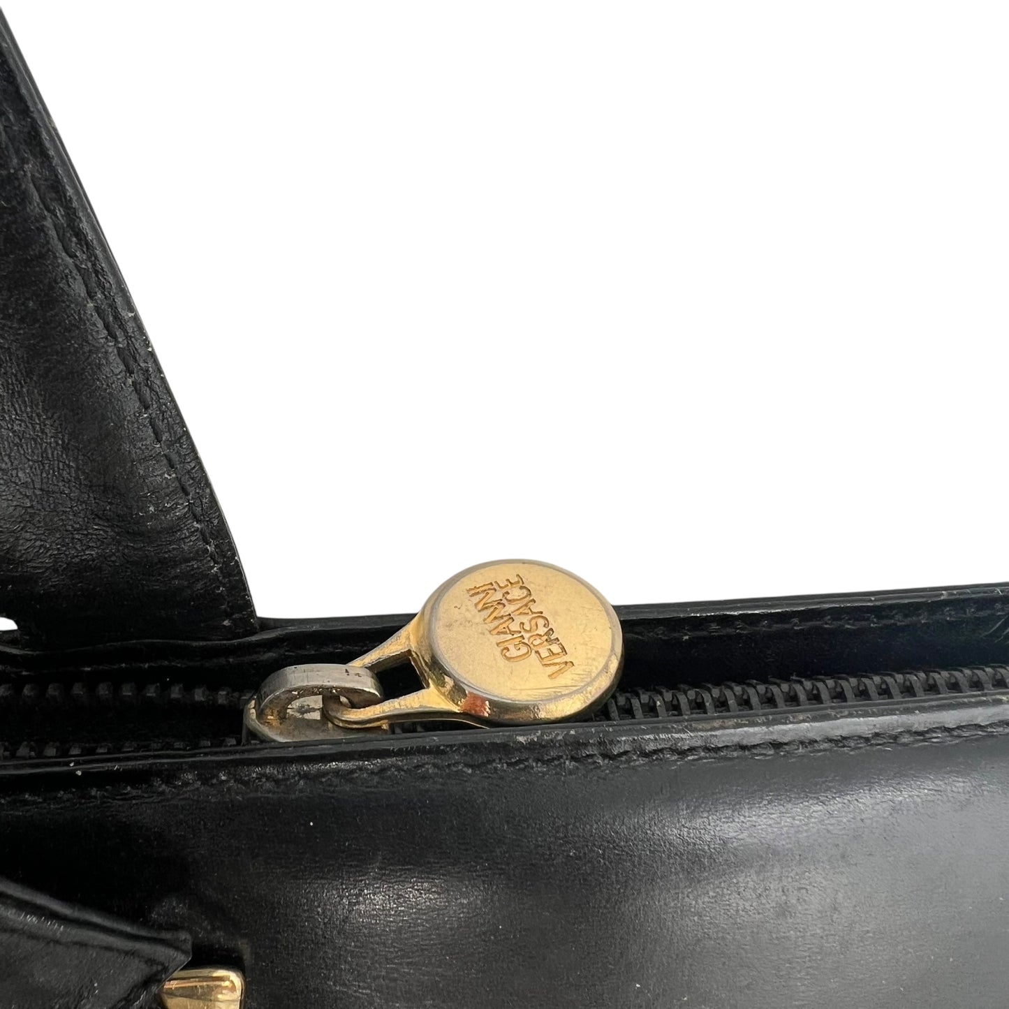 Vintage Gianni Versace Laather Handle Bag Handbag Handtasche