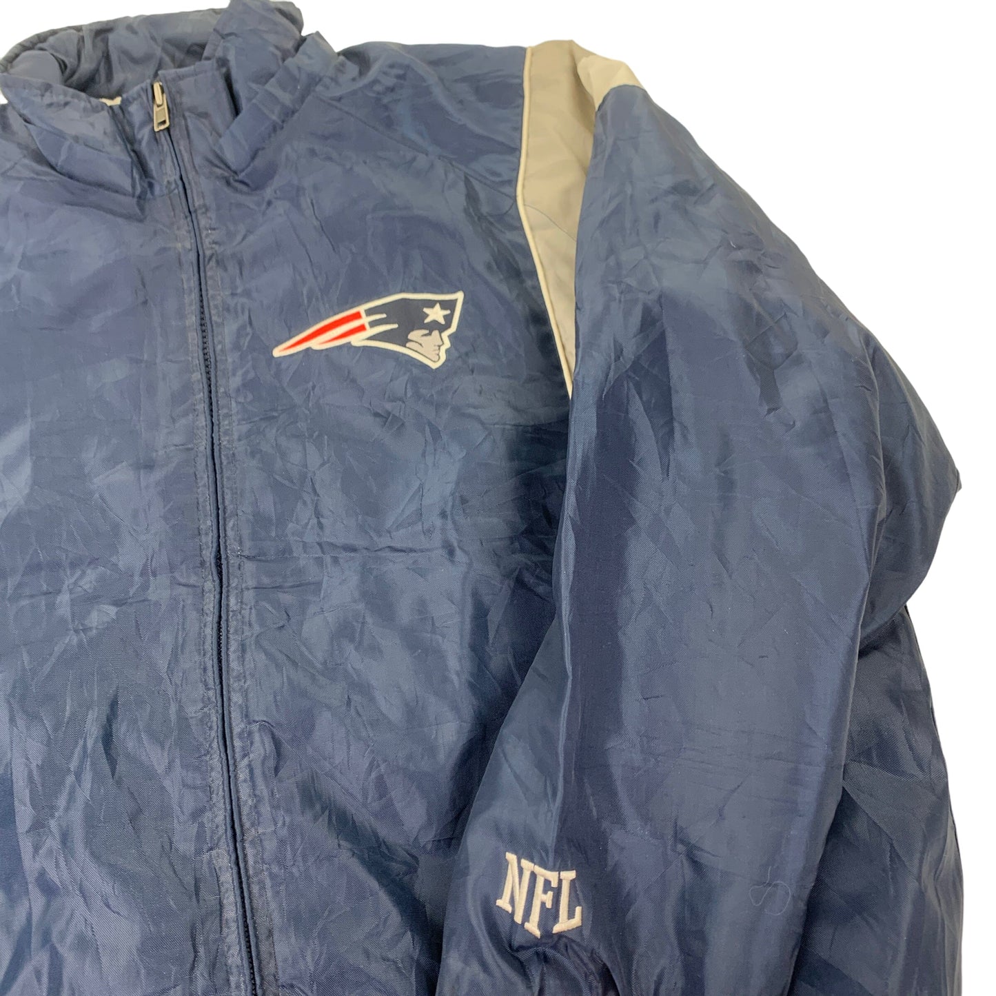 NFL New England Patriots Windbreaker Jacket - XL Windbreakers NFL coat outerwear pufferseason second hand vintage shop österreich germany deutschland angebot daunenjacke winterjacke jacke