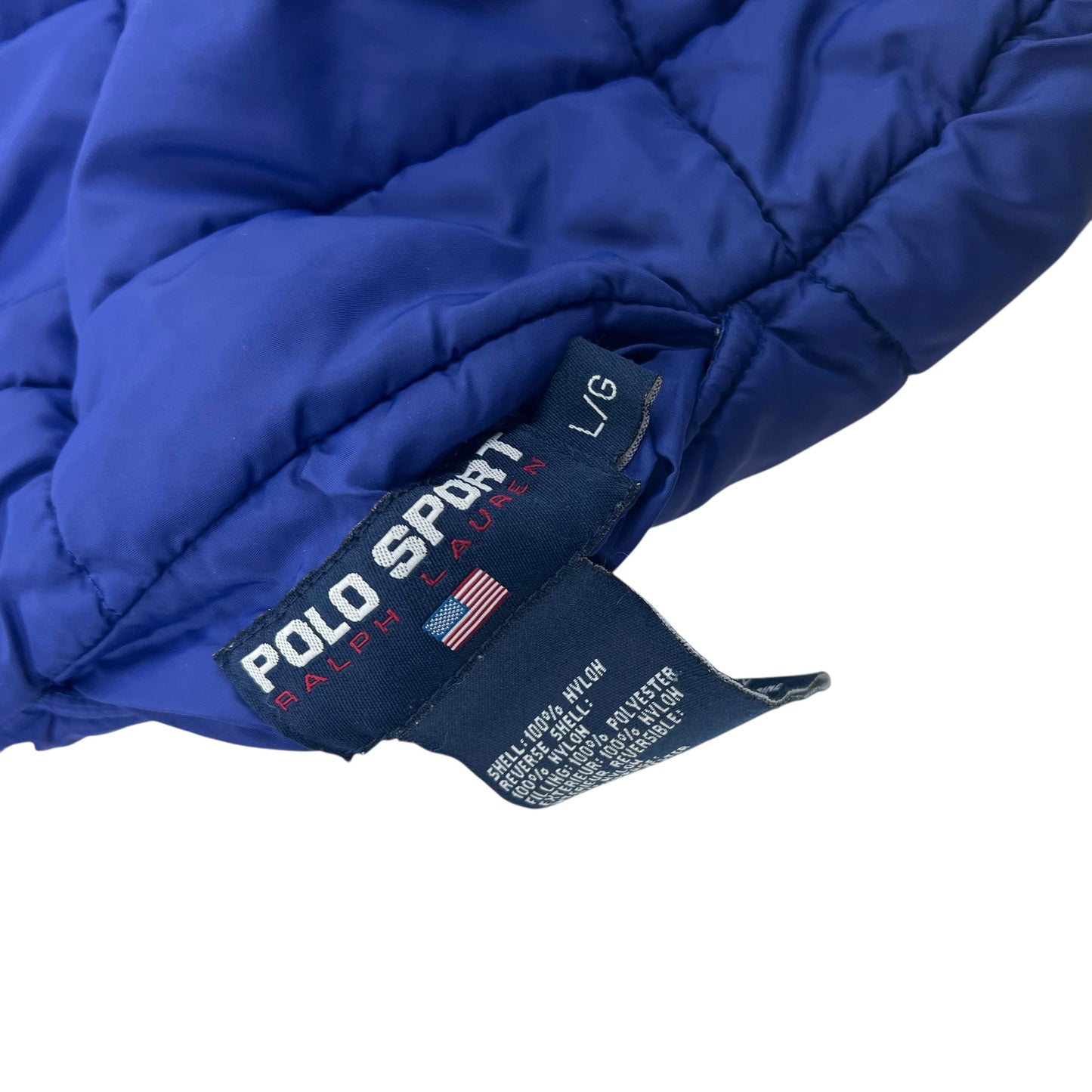 Ralph Lauren Polo Sport Reversible 1/4 Zip Puffer Jacket - L Ralph Lauren Ralph Lauren coat outerwear pufferseason second hand vintage shop österreich germany deutschland angebot daunenjacke winterjacke jacke