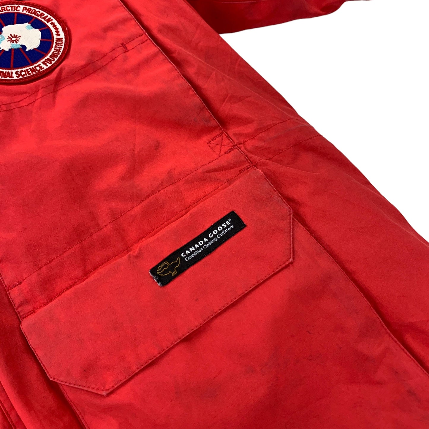 Vintage Canada Goose "BIG RED" Expedition Parka Coat Jacket Canada Goose Canada Goose coat outerwear pufferseason second hand vintage shop österreich germany deutschland angebot daunenjacke winterjacke jacke