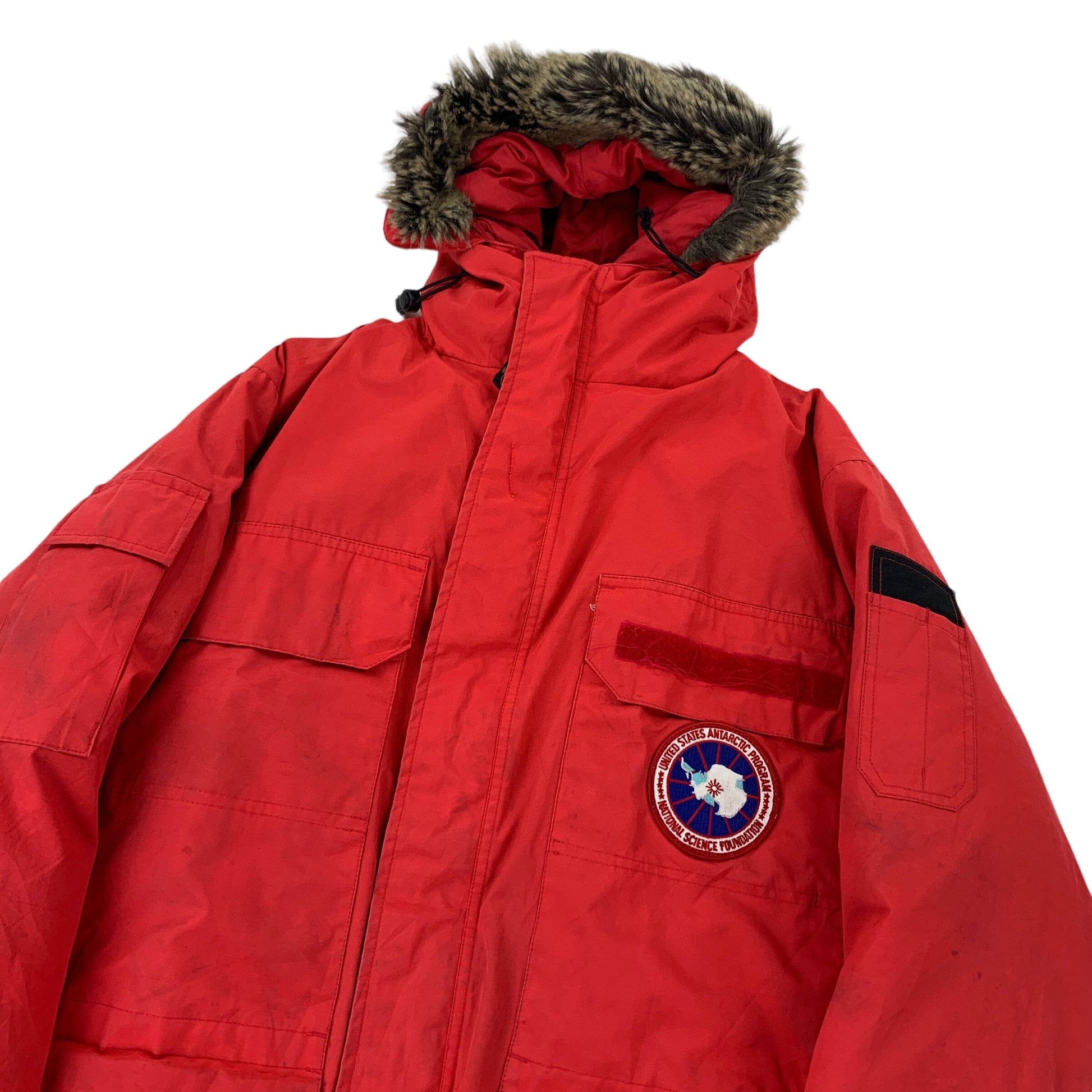 Vintage Canada Goose "BIG RED" Expedition Parka Coat Jacket Canada Goose Canada Goose coat outerwear pufferseason second hand vintage shop österreich germany deutschland angebot daunenjacke winterjacke jacke