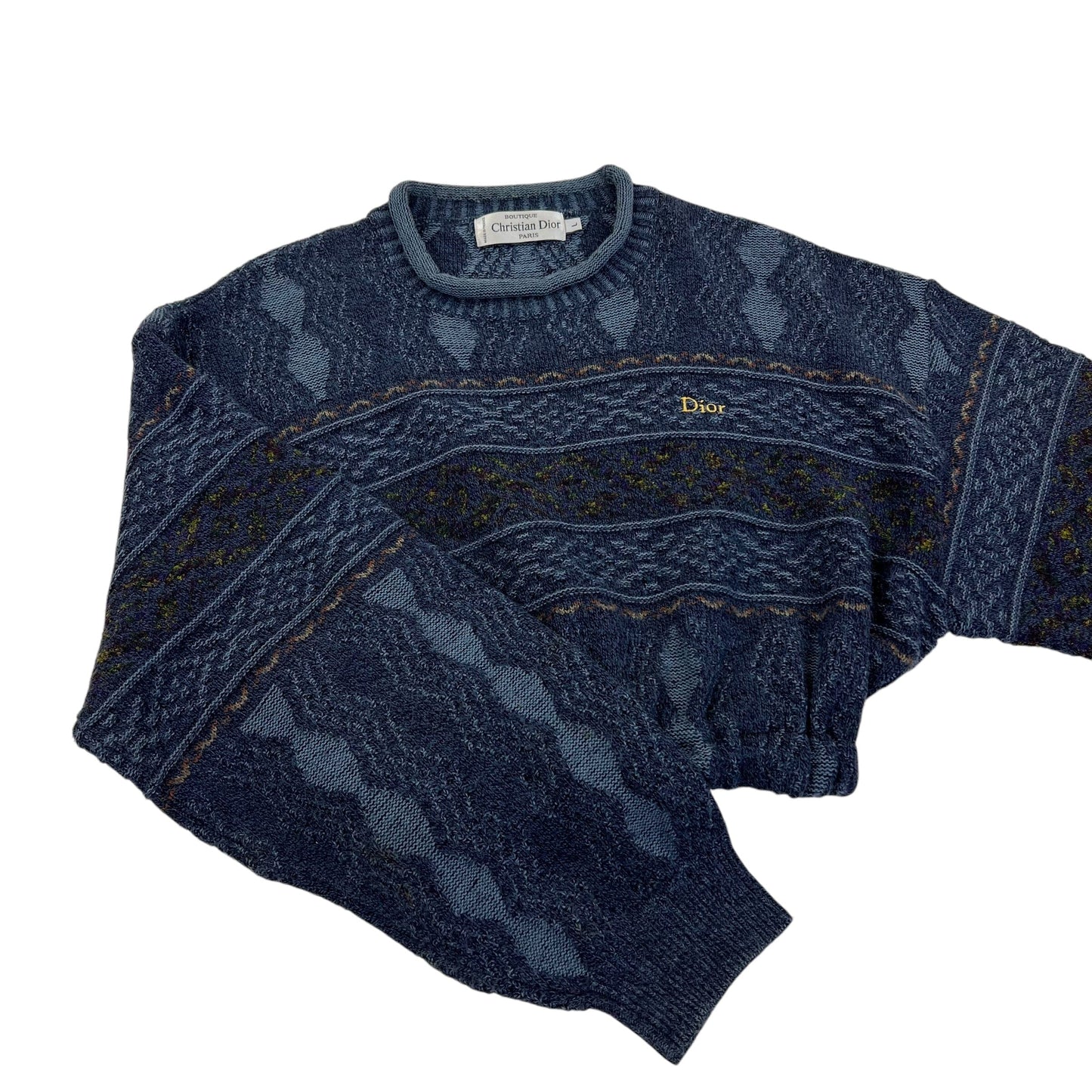 Vintage Christian Dior Knit Crop Top - Women L Sweaters Dior coat outerwear pufferseason second hand vintage shop österreich germany deutschland angebot daunenjacke winterjacke jacke