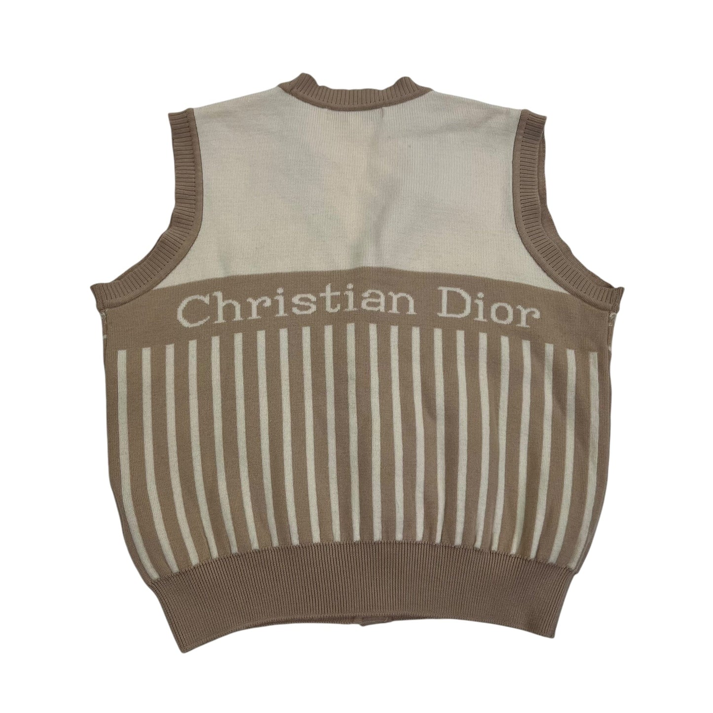 Vintage Christian Dior Knit Vest Cotton Gilet pullover sweater - S Sweaters Dior coat outerwear pufferseason second hand vintage shop österreich germany deutschland angebot daunenjacke winterjacke jacke