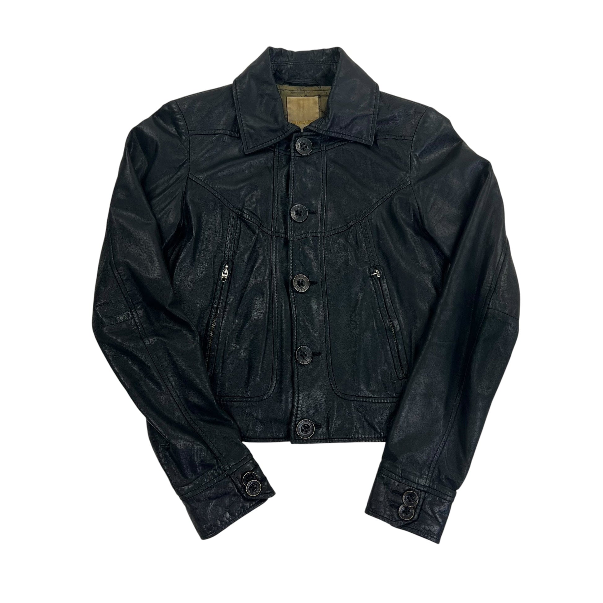 Vintage Diesel Lambsleather Leather Jacket Outdoor - Women S Windbreakers Diesel coat outerwear pufferseason second hand vintage shop österreich germany deutschland angebot daunenjacke winterjacke jacke