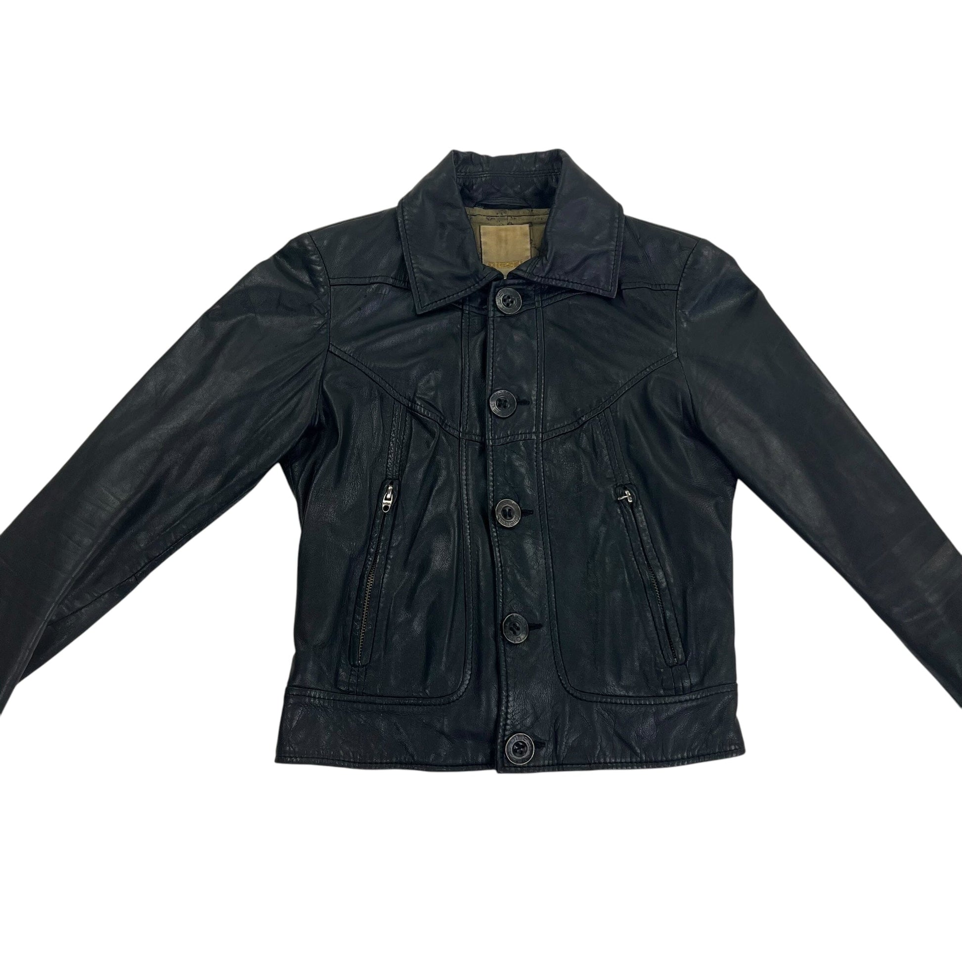 Vintage Diesel Lambsleather Leather Jacket Outdoor - Women S Windbreakers Diesel coat outerwear pufferseason second hand vintage shop österreich germany deutschland angebot daunenjacke winterjacke jacke