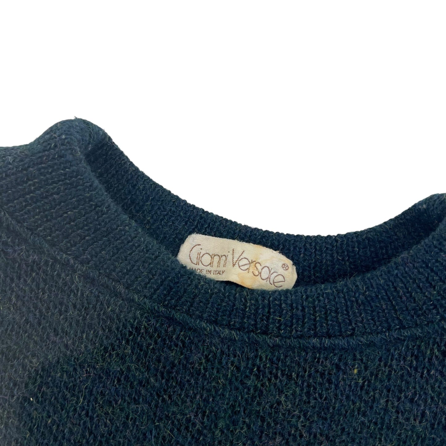 Vintage Gianni Versace "Sister" Egypt Wool Sweater Pullover - M Sweaters Gianni Versace coat outerwear pufferseason second hand vintage shop österreich germany deutschland angebot daunenjacke winterjacke jacke