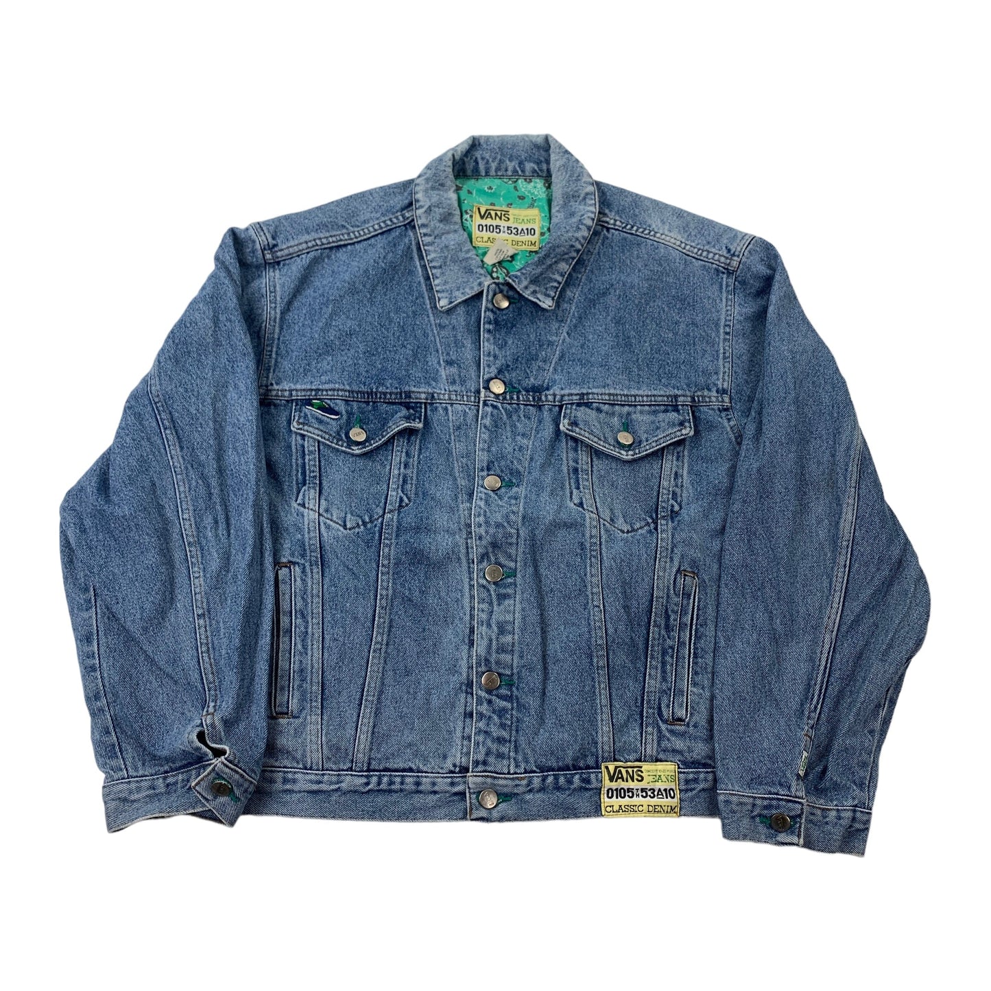 Vintage Vans Jeans Jacket - XL Windbreakers Vans coat outerwear pufferseason second hand vintage shop österreich germany deutschland angebot daunenjacke winterjacke jacke