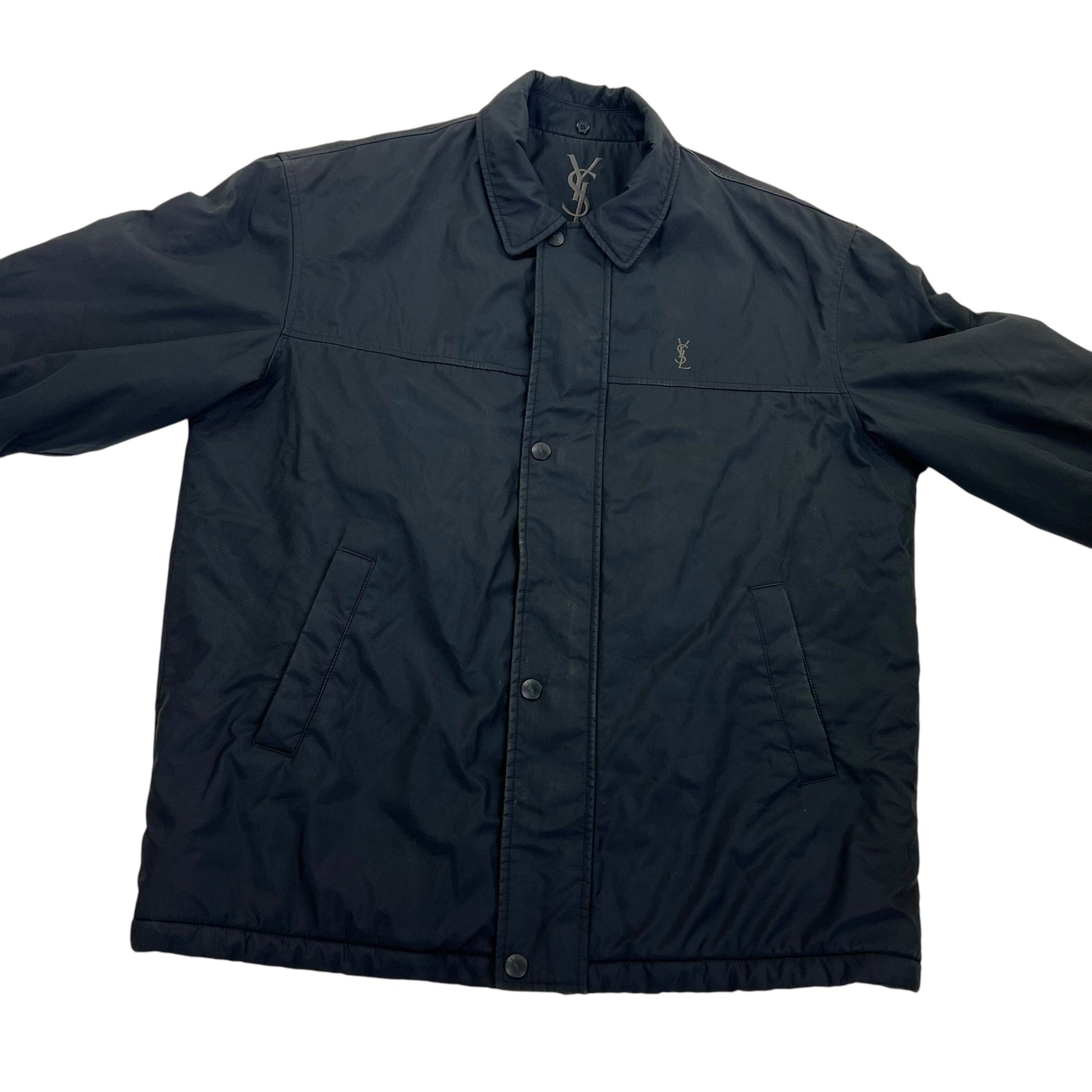 YSL Outdoor fleece lined Padded Coat Jacket - L Designer Puffer Yves Saint Laurent coat outerwear pufferseason second hand vintage shop österreich germany deutschland angebot daunenjacke winterjacke jacke