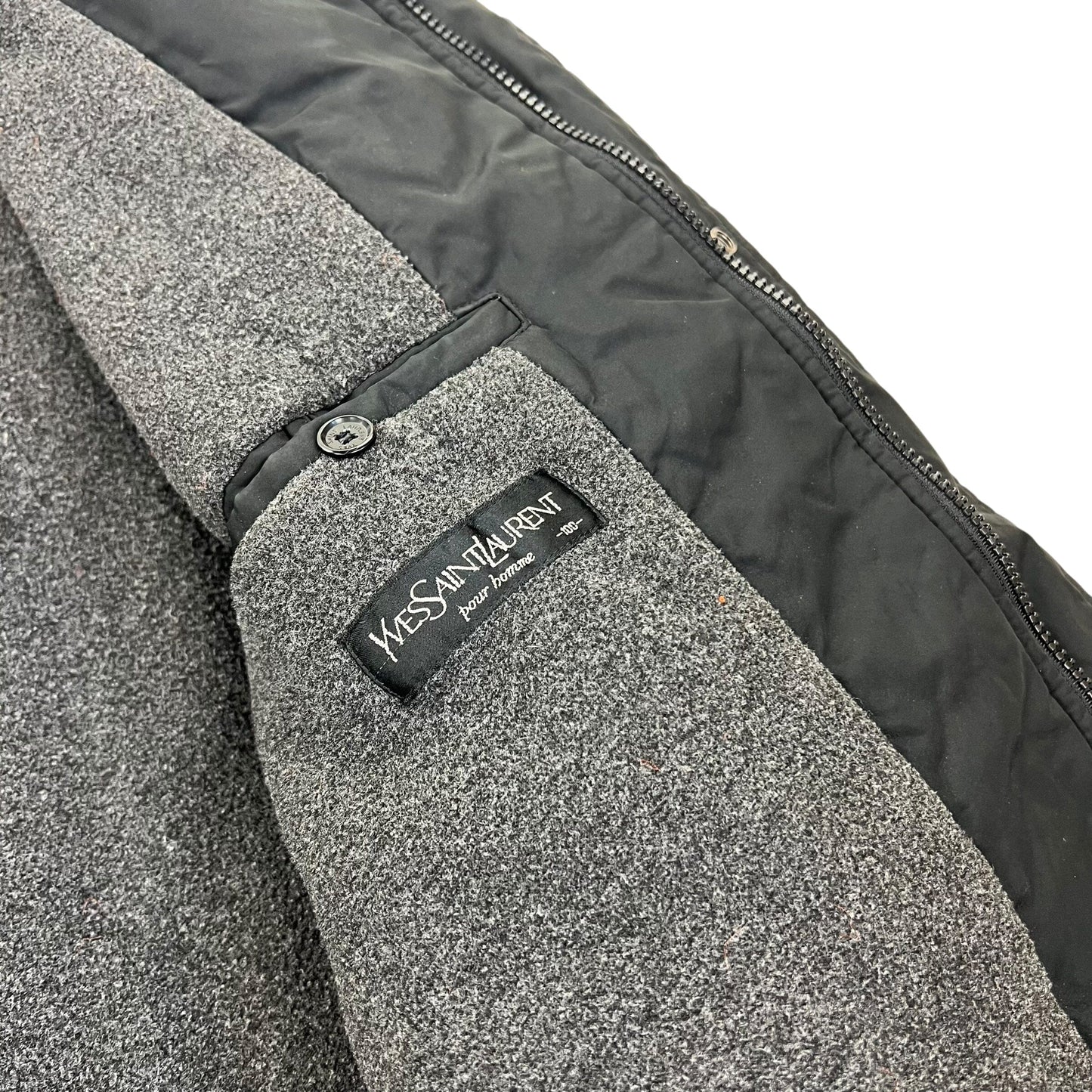 YSL Outdoor fleece lined Padded Coat Jacket - L Designer Puffer Yves Saint Laurent coat outerwear pufferseason second hand vintage shop österreich germany deutschland angebot daunenjacke winterjacke jacke