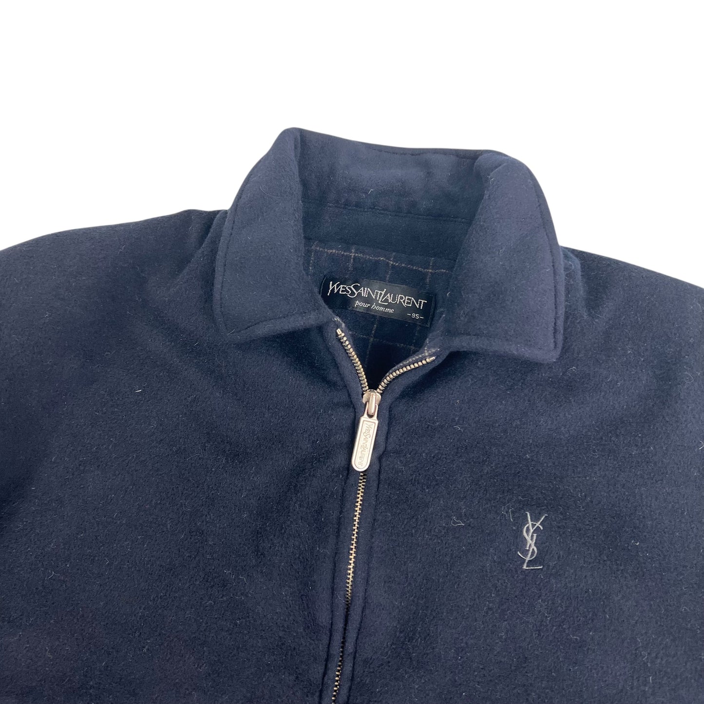 YSL Yves Saint Laurent Fleece Wool Jacket - Women S Windbreakers Yves Saint Laurent coat outerwear pufferseason second hand vintage shop österreich germany deutschland angebot daunenjacke winterjacke jacke