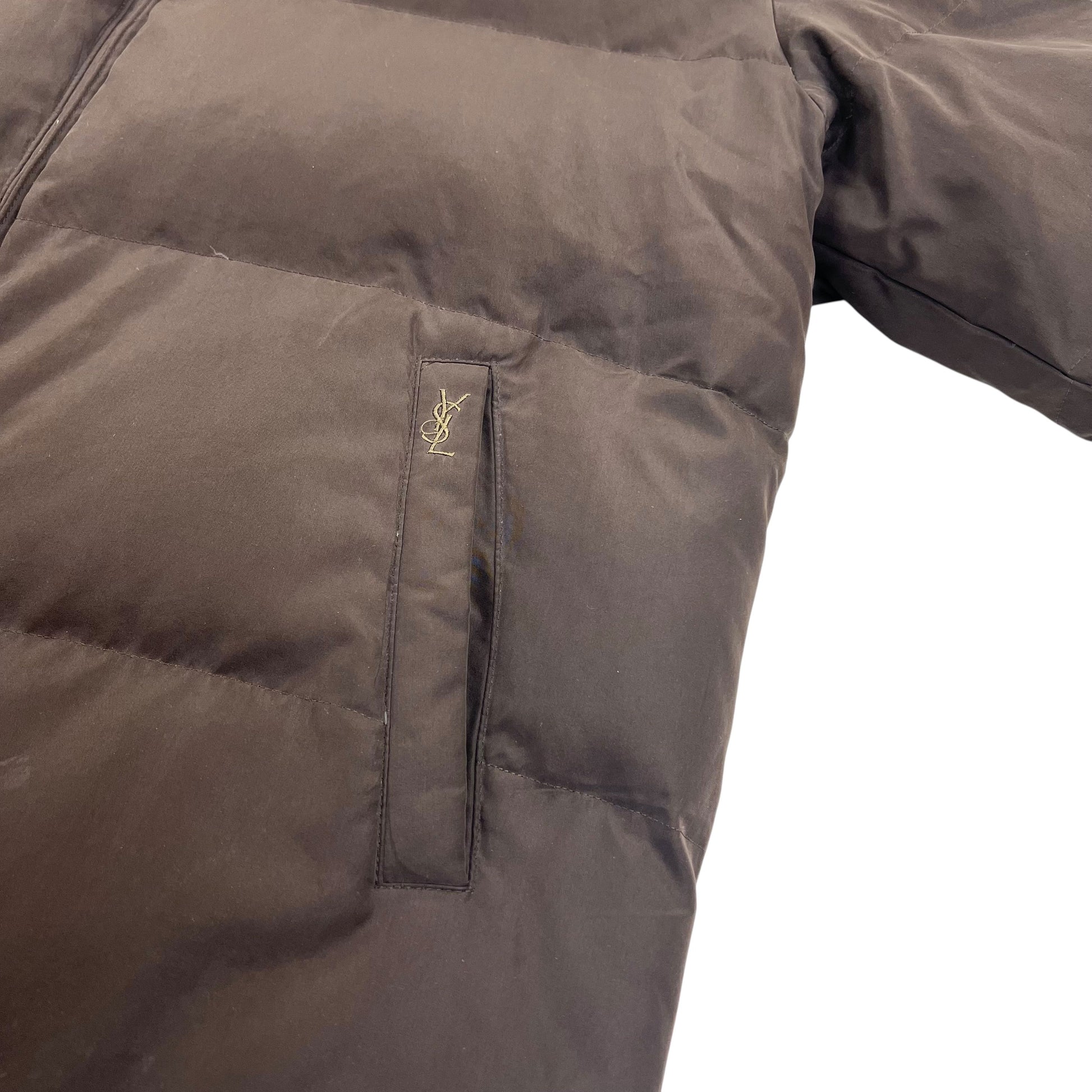 YSL Yves Saint Laurent Reversible Puffer Jacket - XL Designer Puffer Yves Saint Laurent coat outerwear pufferseason second hand vintage shop österreich germany deutschland angebot daunenjacke winterjacke jacke