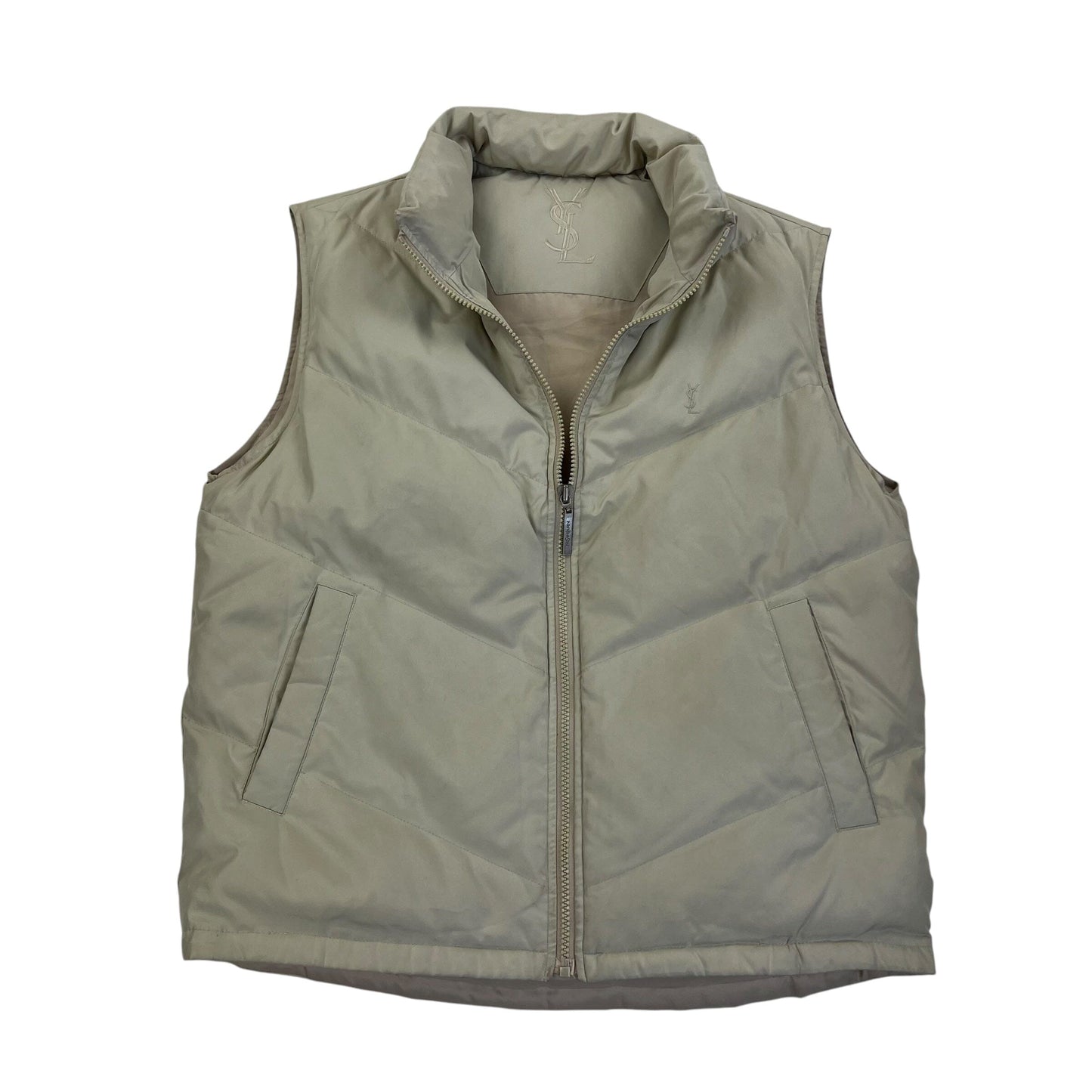 YSV Yves Saint Laurent Puffer Vest Gilet Jacket - M Designer Puffer Yves Saint Laurent coat outerwear pufferseason second hand vintage shop österreich germany deutschland angebot daunenjacke winterjacke jacke