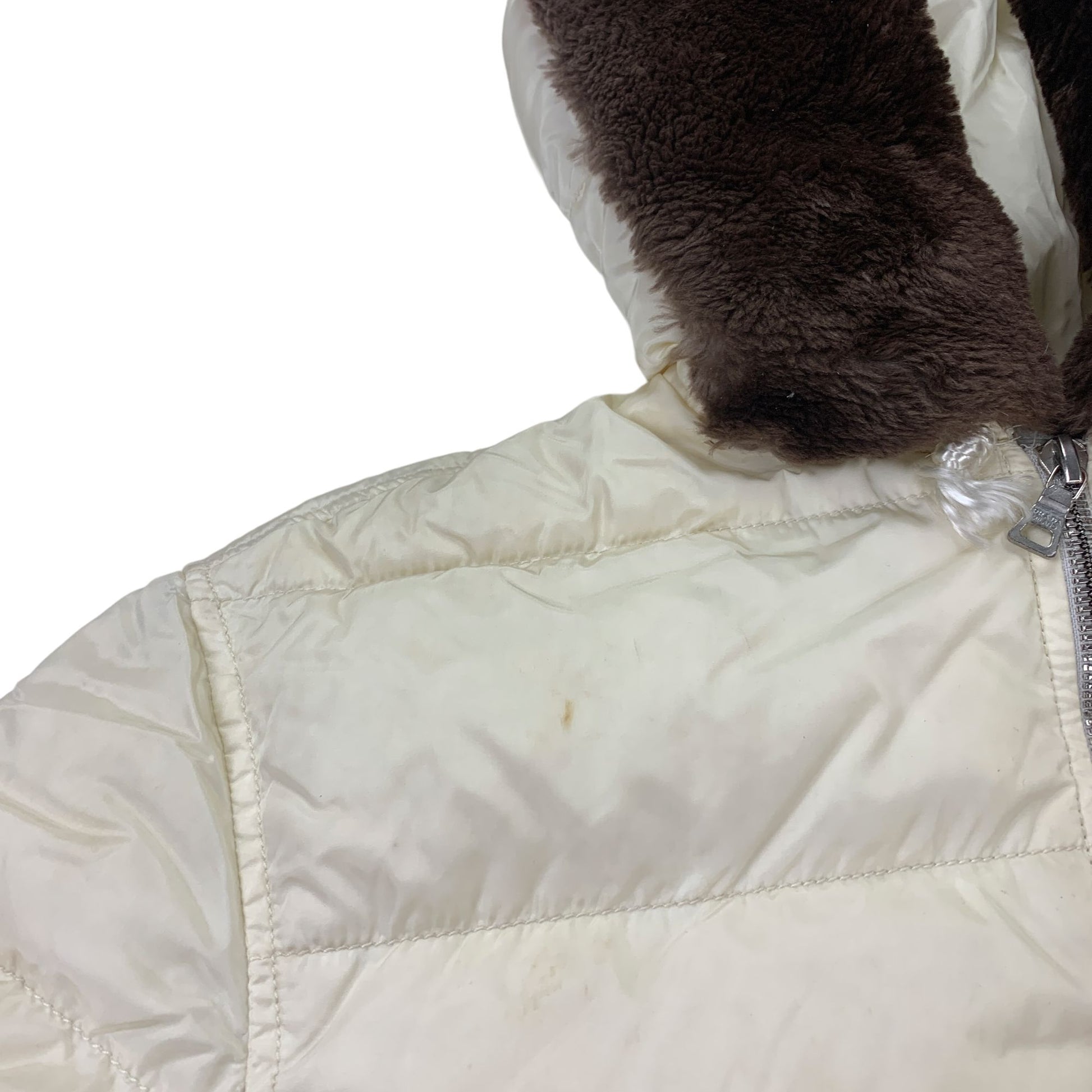 90s Prada Puffer Jacket - Women M Padded Down Vintage outdoor coat Designer Puffer Prada coat outerwear pufferseason second hand vintage shop österreich germany deutschland angebot daunenjacke winterjacke jacke