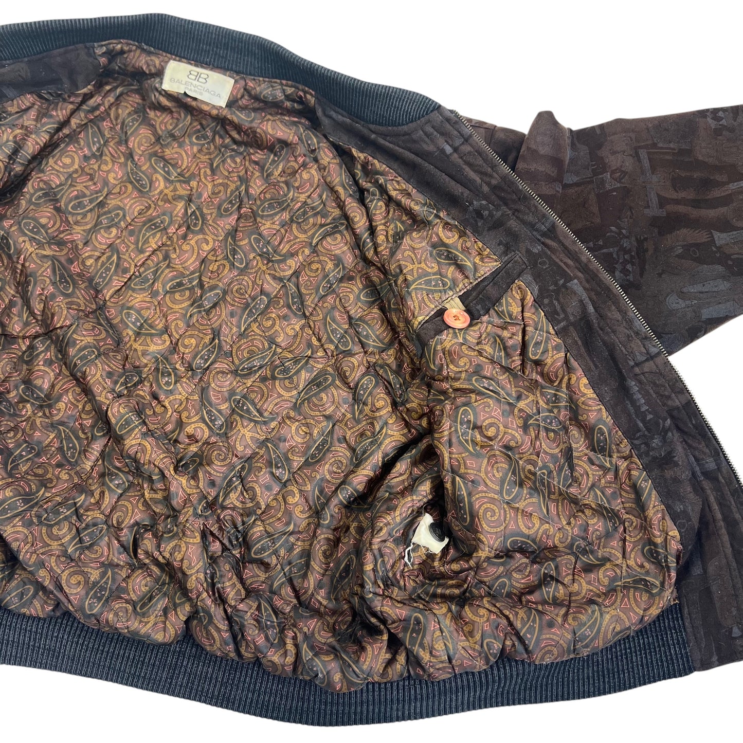 Vintage Balenciaga Paris Windbreaker Bomber Jacket - L