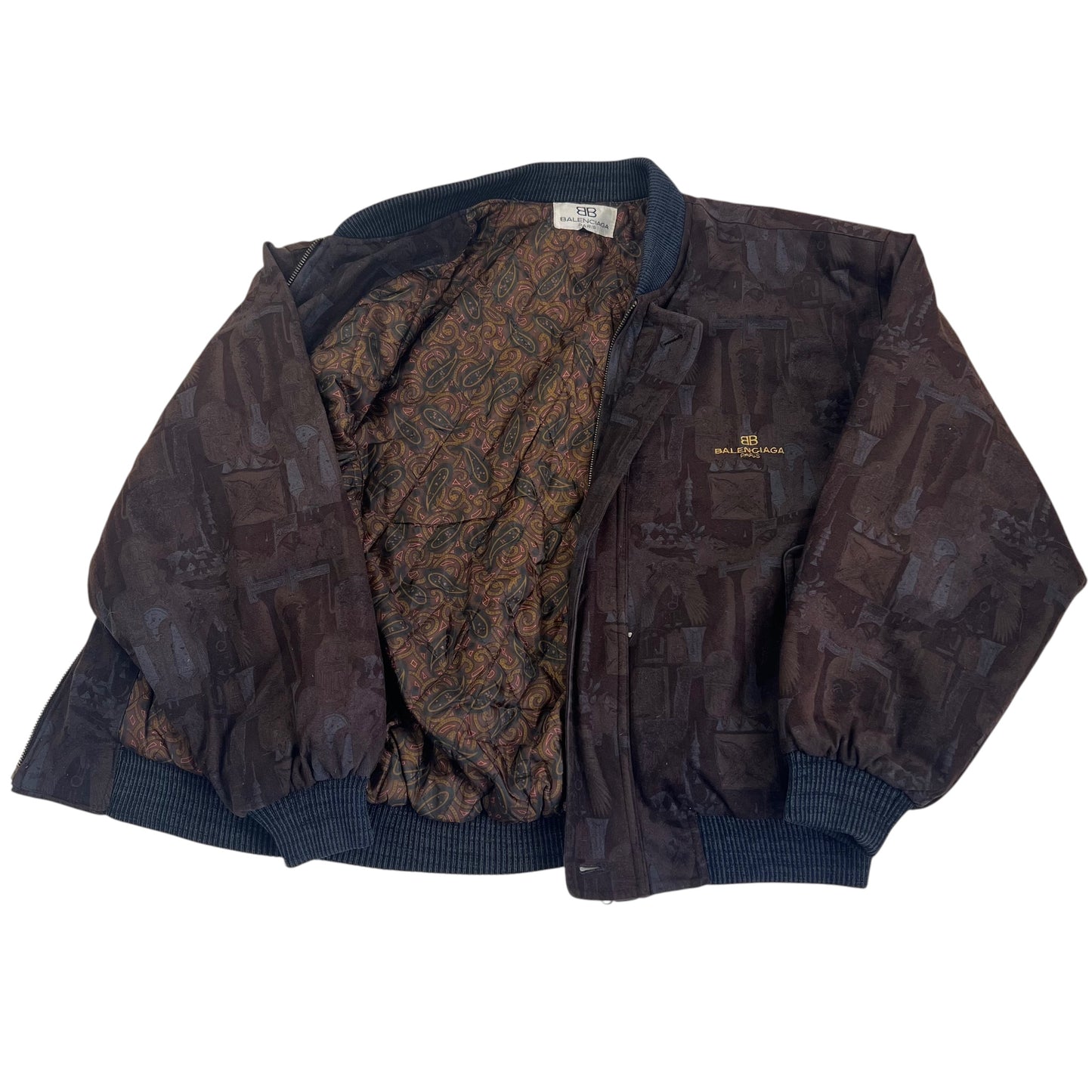 Vintage Balenciaga Paris Windbreaker Bomber Jacket - L