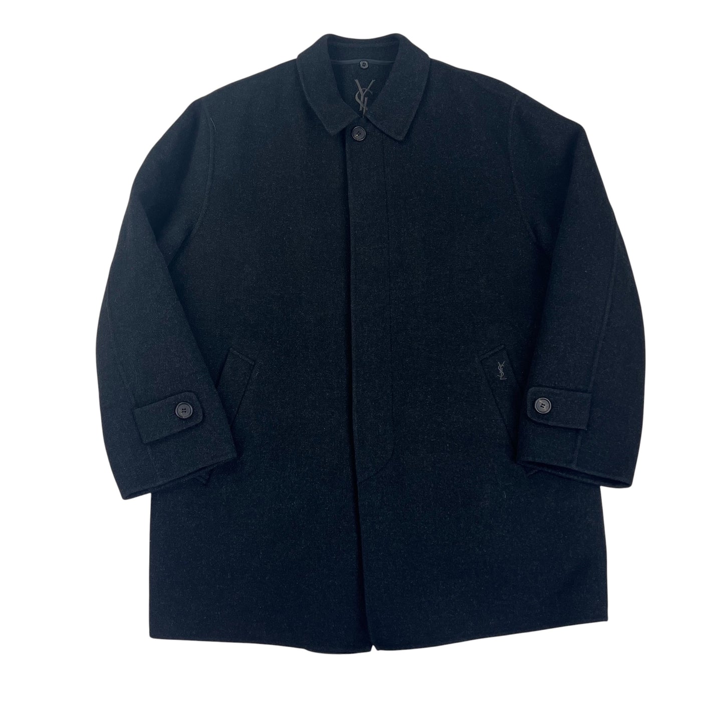 YSL Yves Saint Laurent Wool Fleece Coat Jacket - L