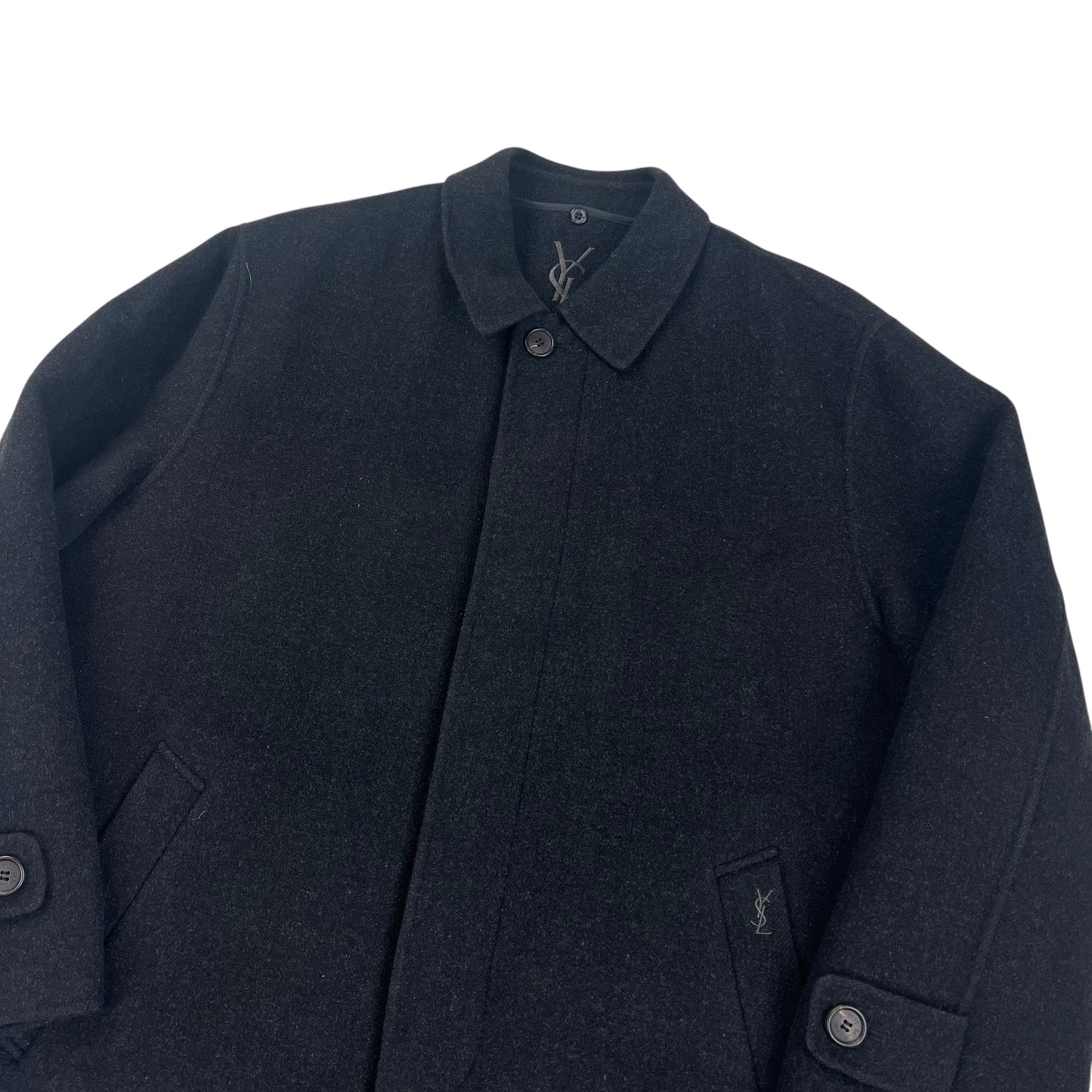 YSL Yves Saint Laurent Wool Fleece Coat Jacket - L