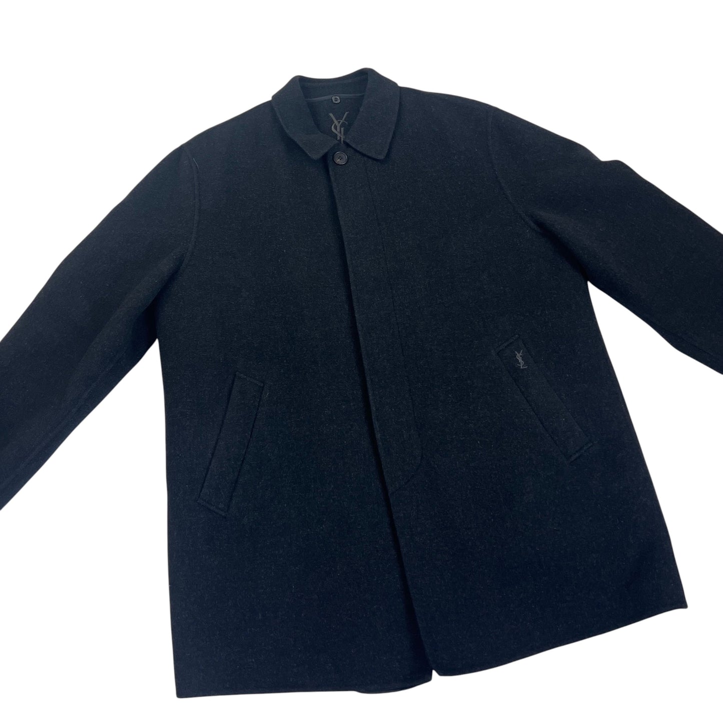 YSL Yves Saint Laurent Wool Fleece Coat Jacket - L