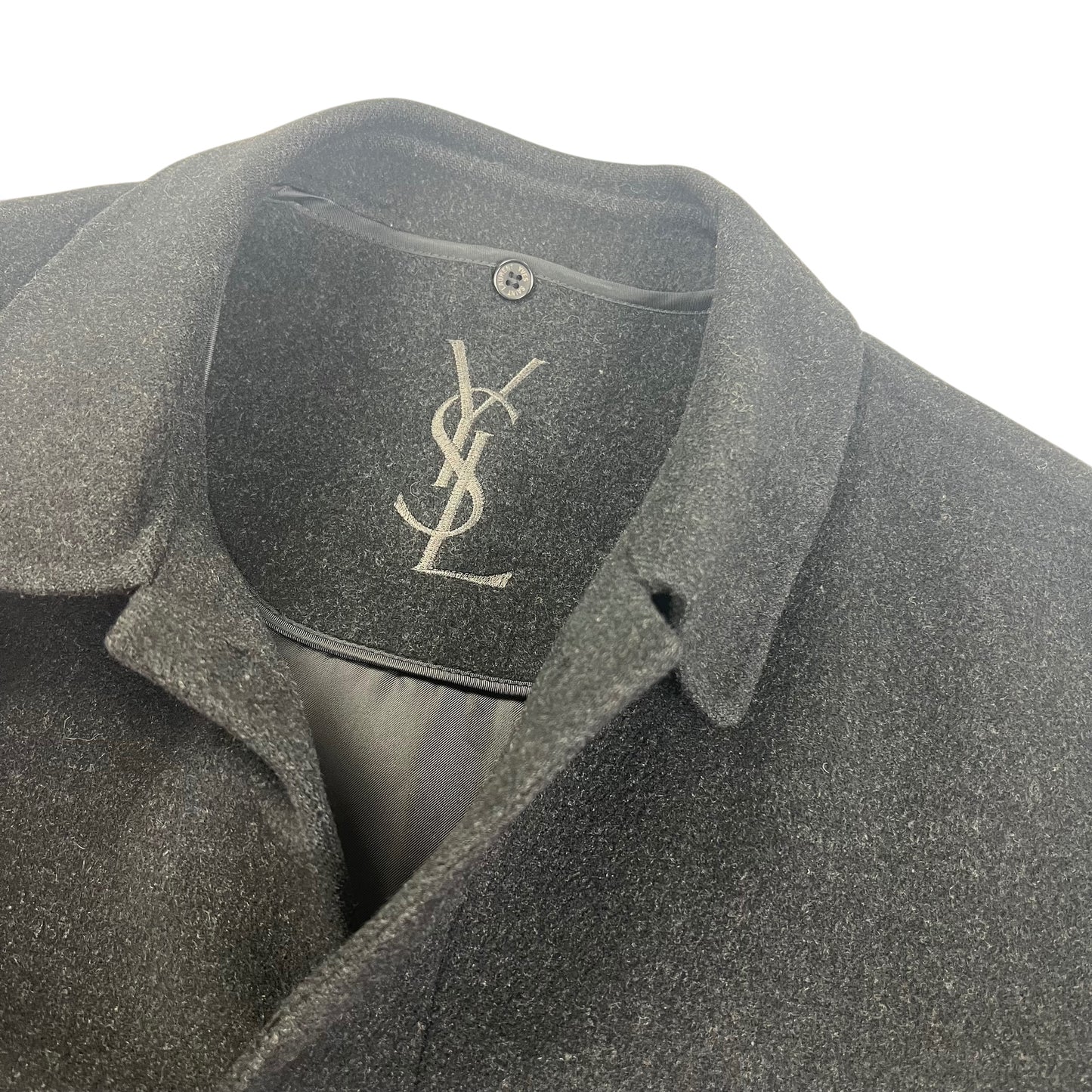 YSL Yves Saint Laurent Wool Fleece Coat Jacket - L