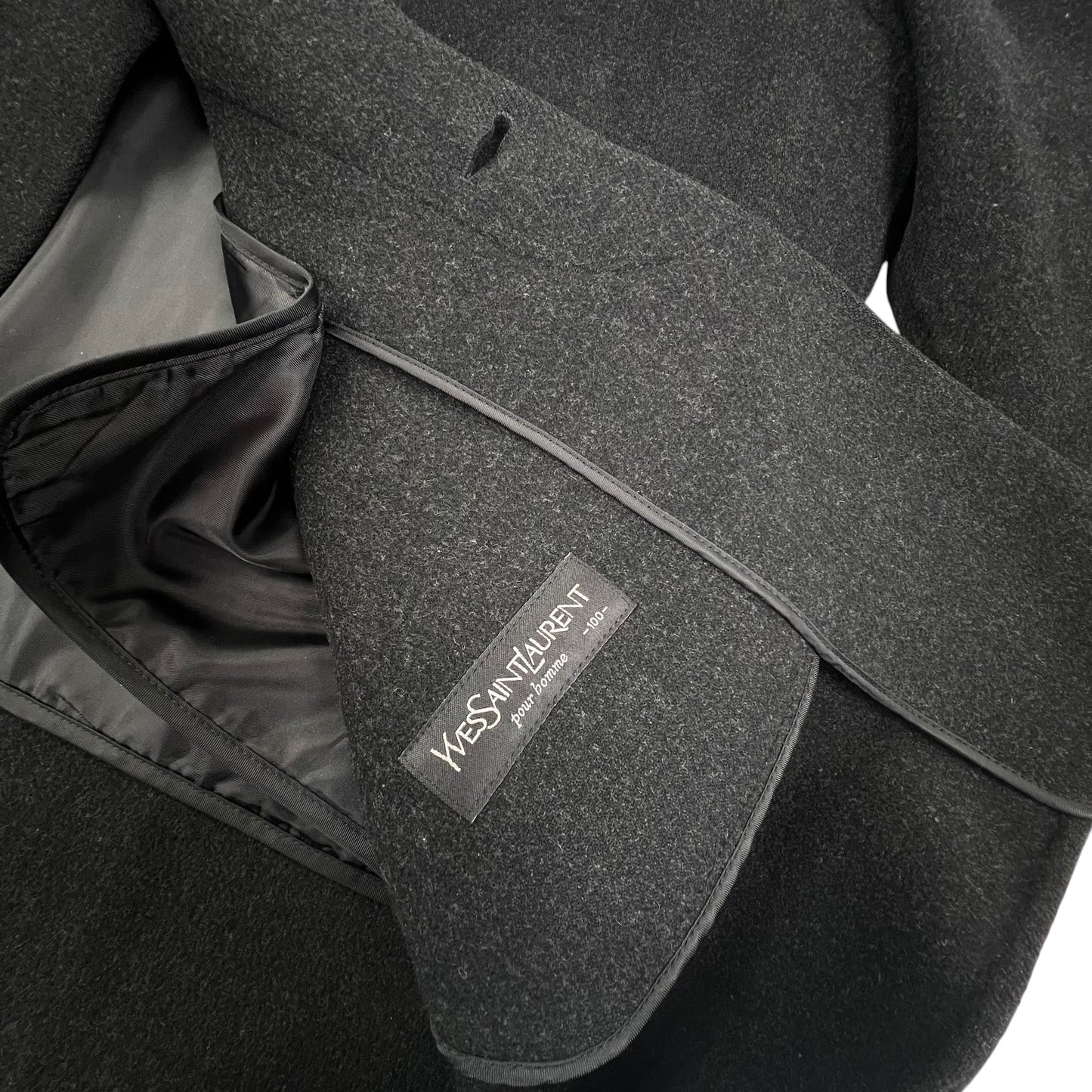 YSL Yves Saint Laurent Wool Fleece Coat Jacket - L