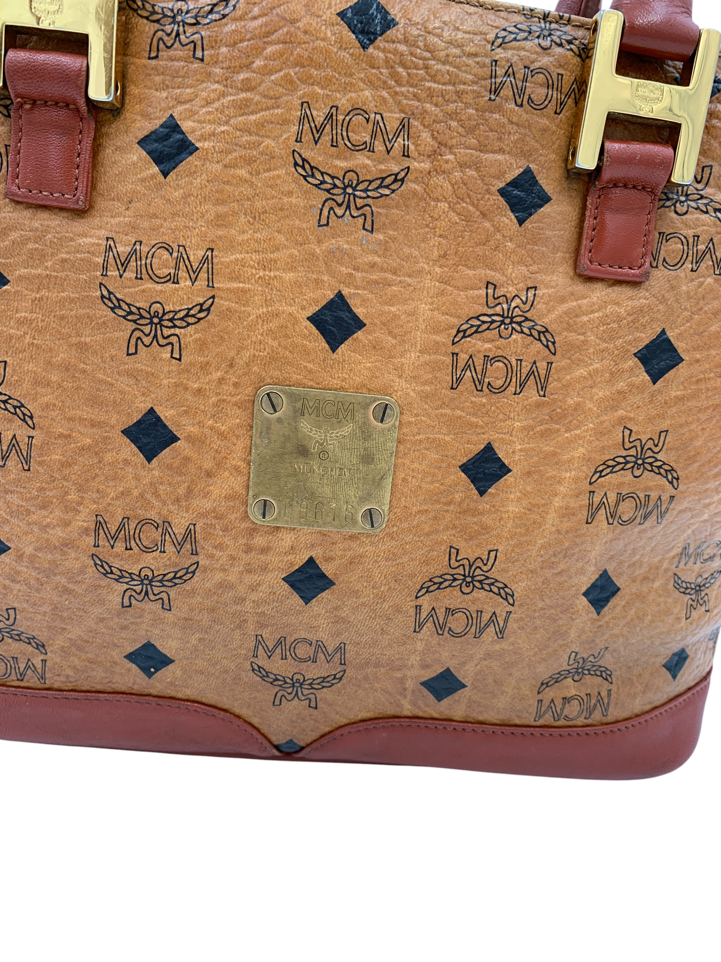 80s MCM Tote Shopper Mini Handle Bag