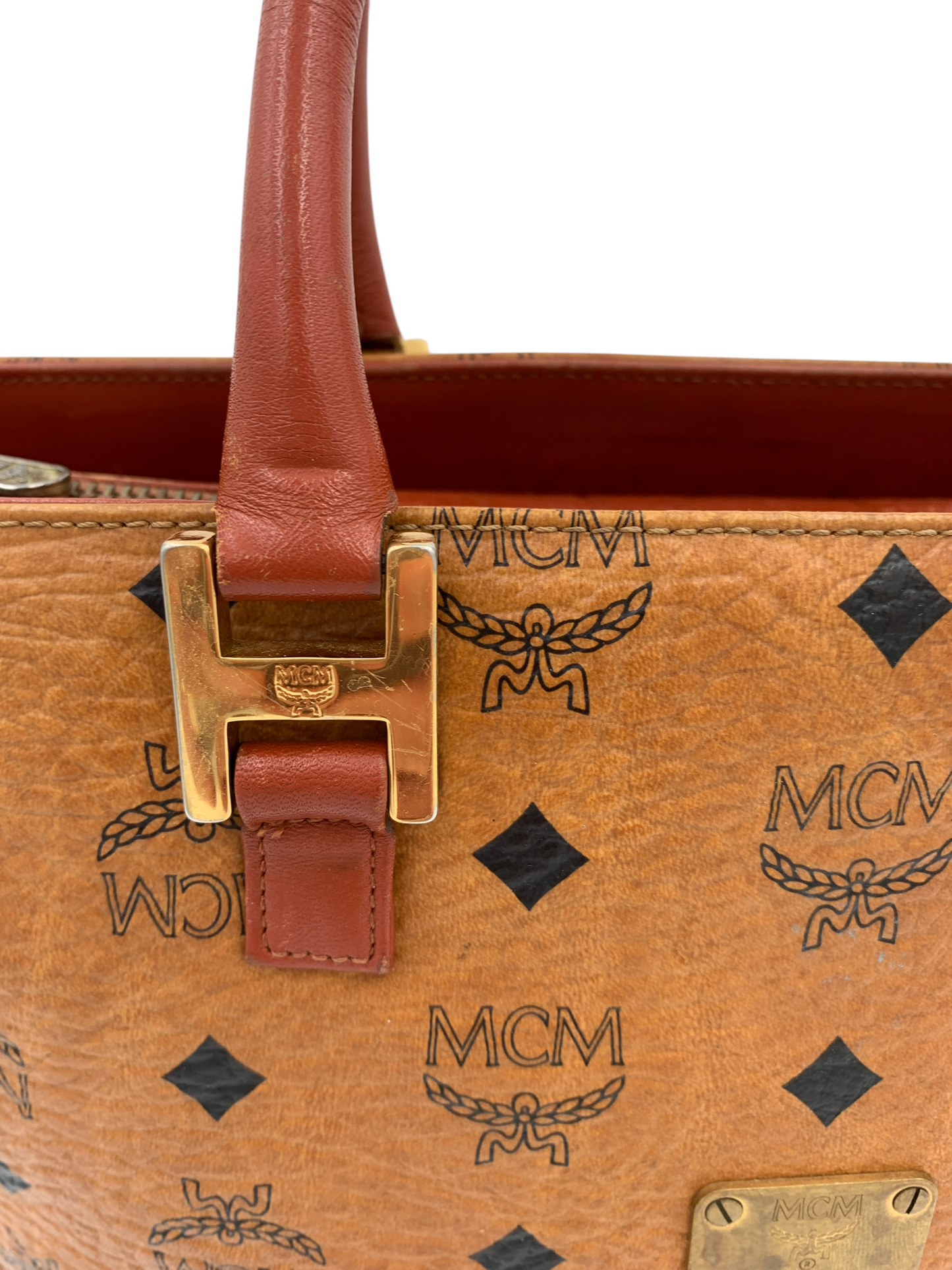 80s MCM Tote Shopper Mini Handle Bag